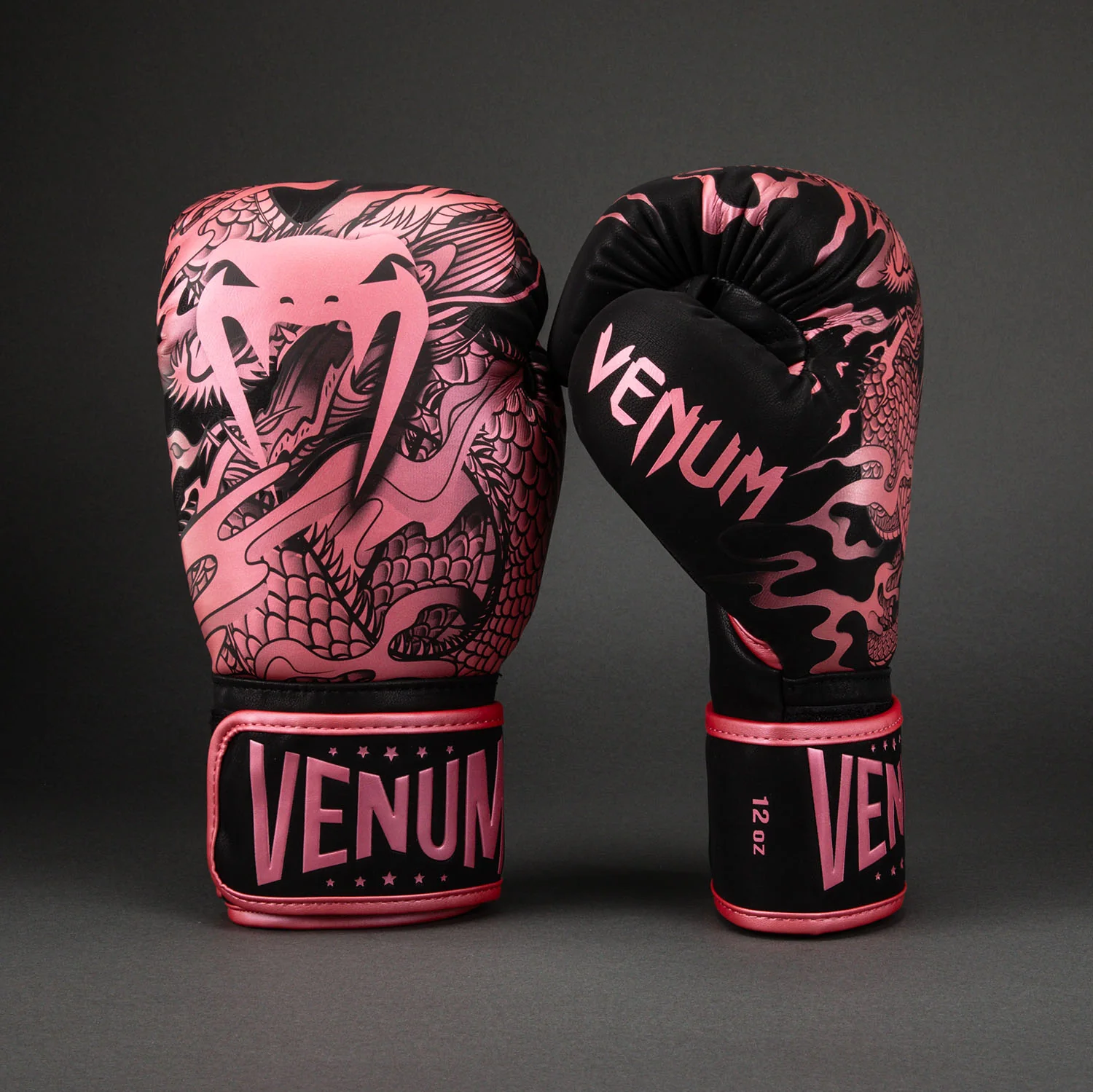 Dragon's Flight Boxing Gloves Black/Metallic Pink
