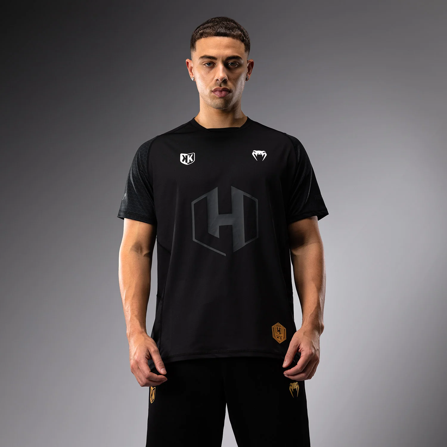 FK x Venum Hexagone MMA T-shirt - Black/Gold