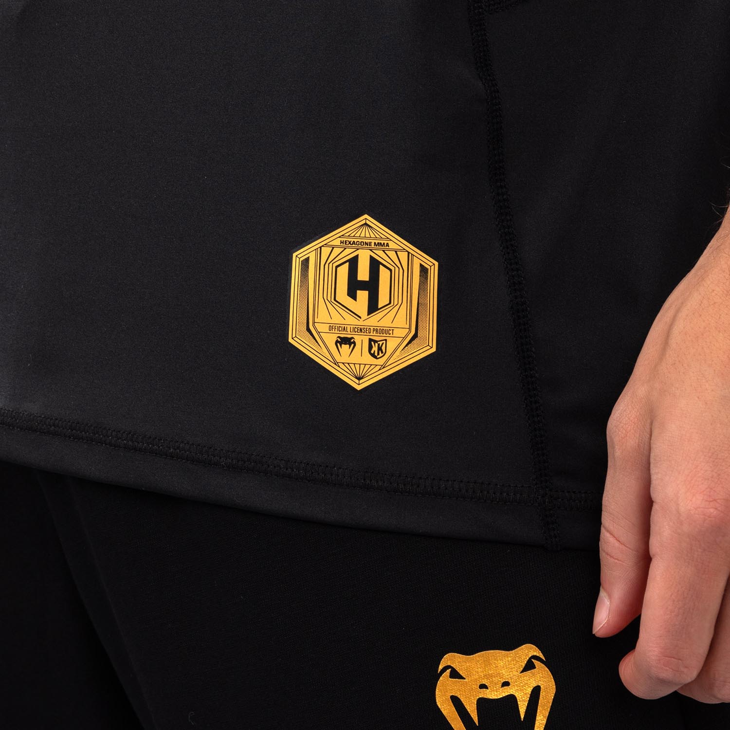 Foot Korner x Venum Hexagon MMA T-shirt - Black/Silver - Image 6