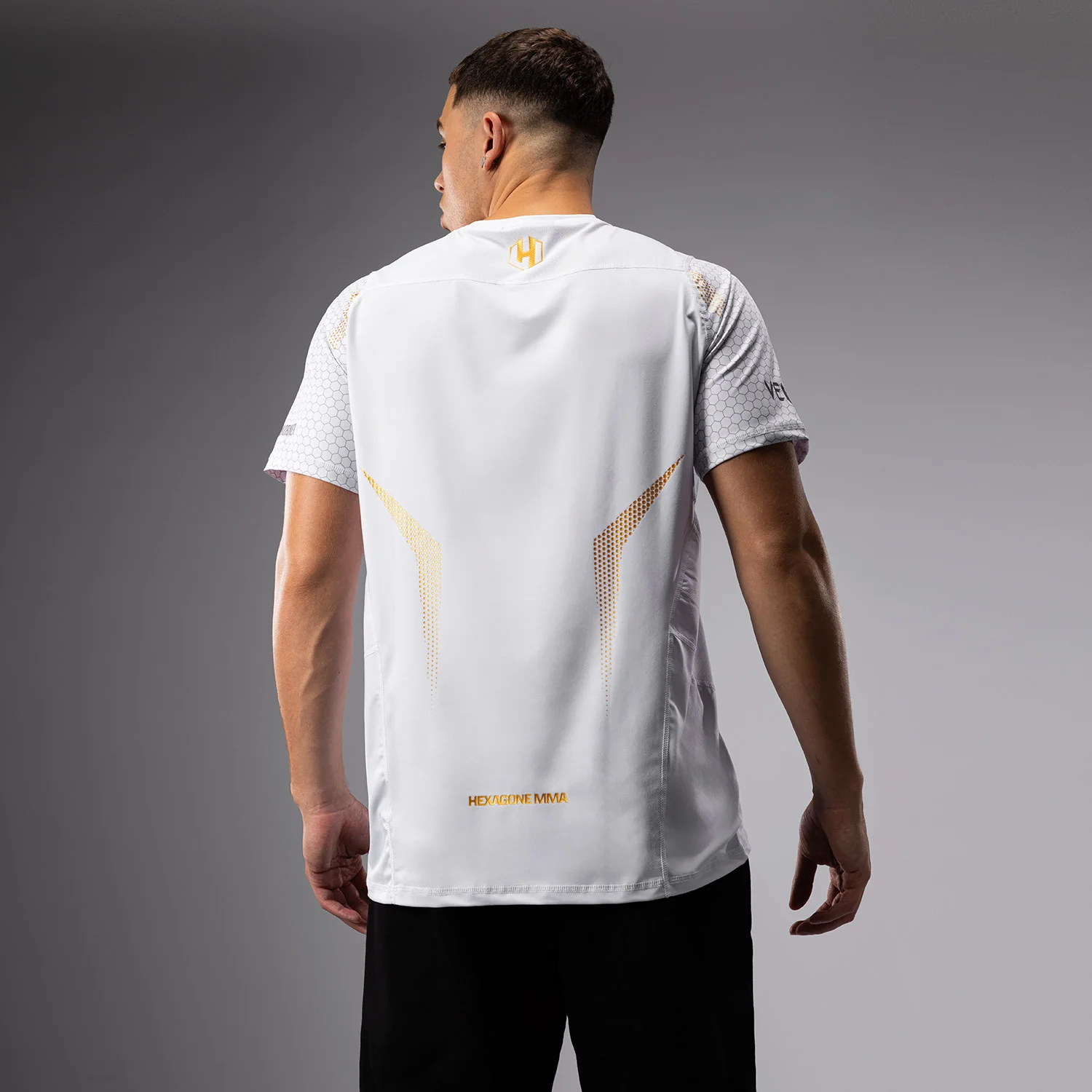 FK x Venum Hexagone MMA T-shirt - White/Gold - Image 3