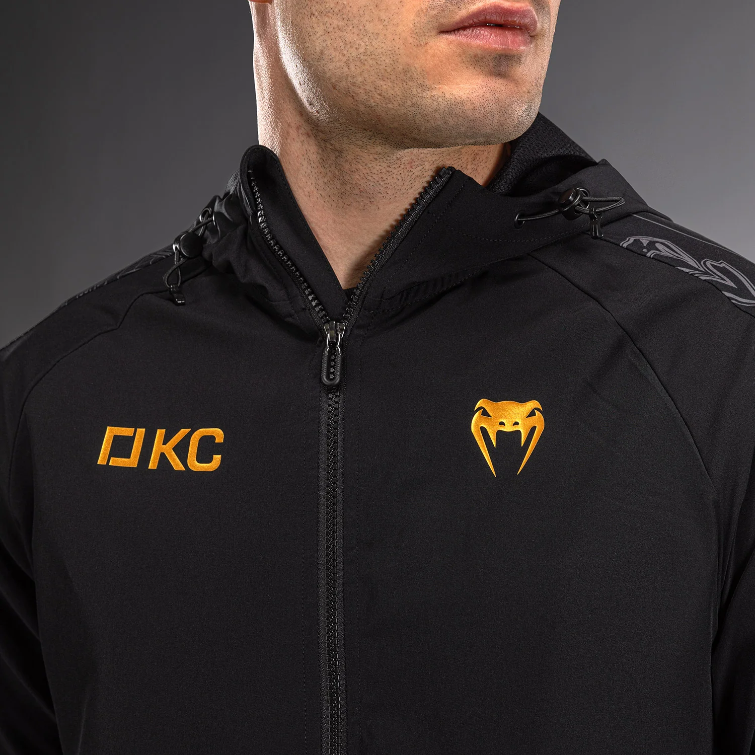 Karate Combat by Venum Track Jacket - Black/Grey - Image 6