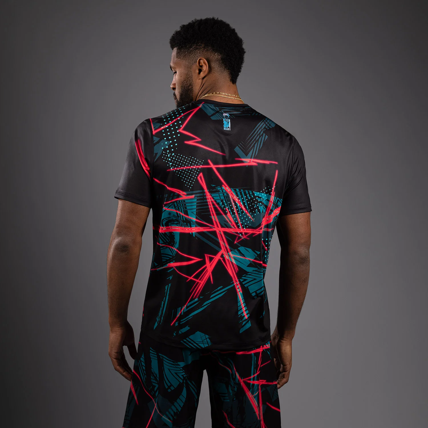 UFC Fusion By Venum Miami Edition Fight Week Men’s Dry-Tech T-Shirt - Black - Image 3