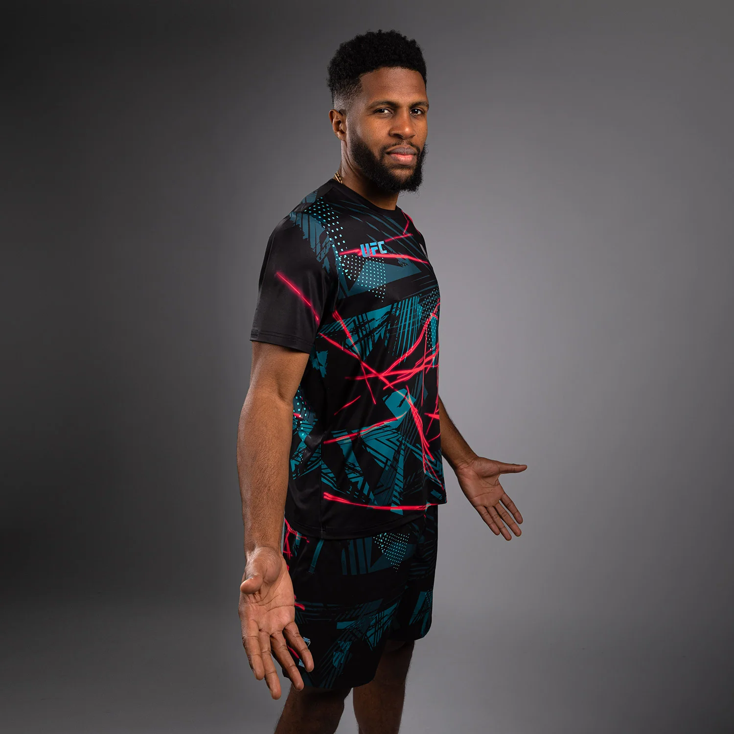 UFC Fusion By Venum Miami Edition Fight Week Men’s Dry-Tech T-Shirt - Black - Image 4