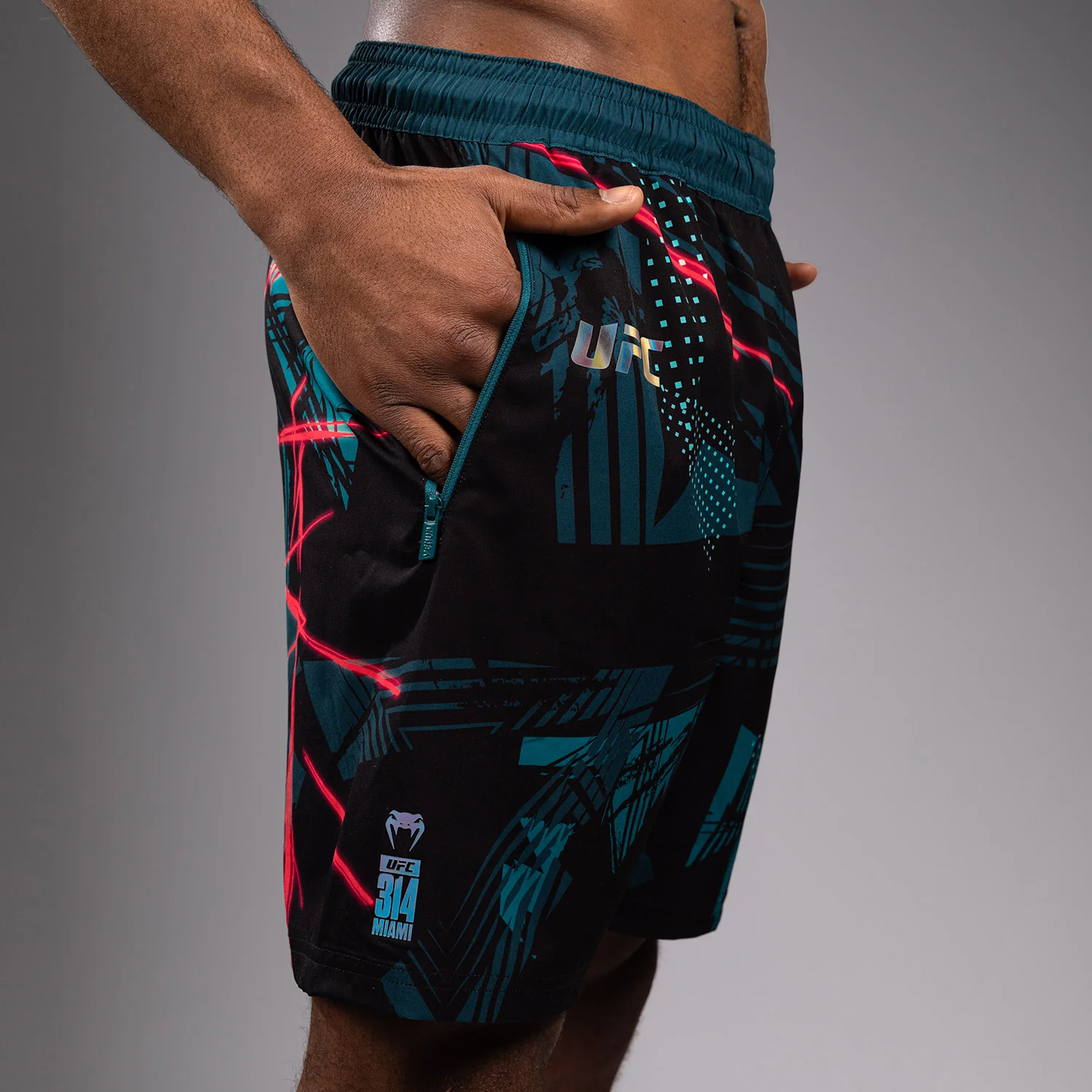 UFC Fusion By Venum Miami Edition Fight Week Men’s Performance Shorts - Black - Image 5