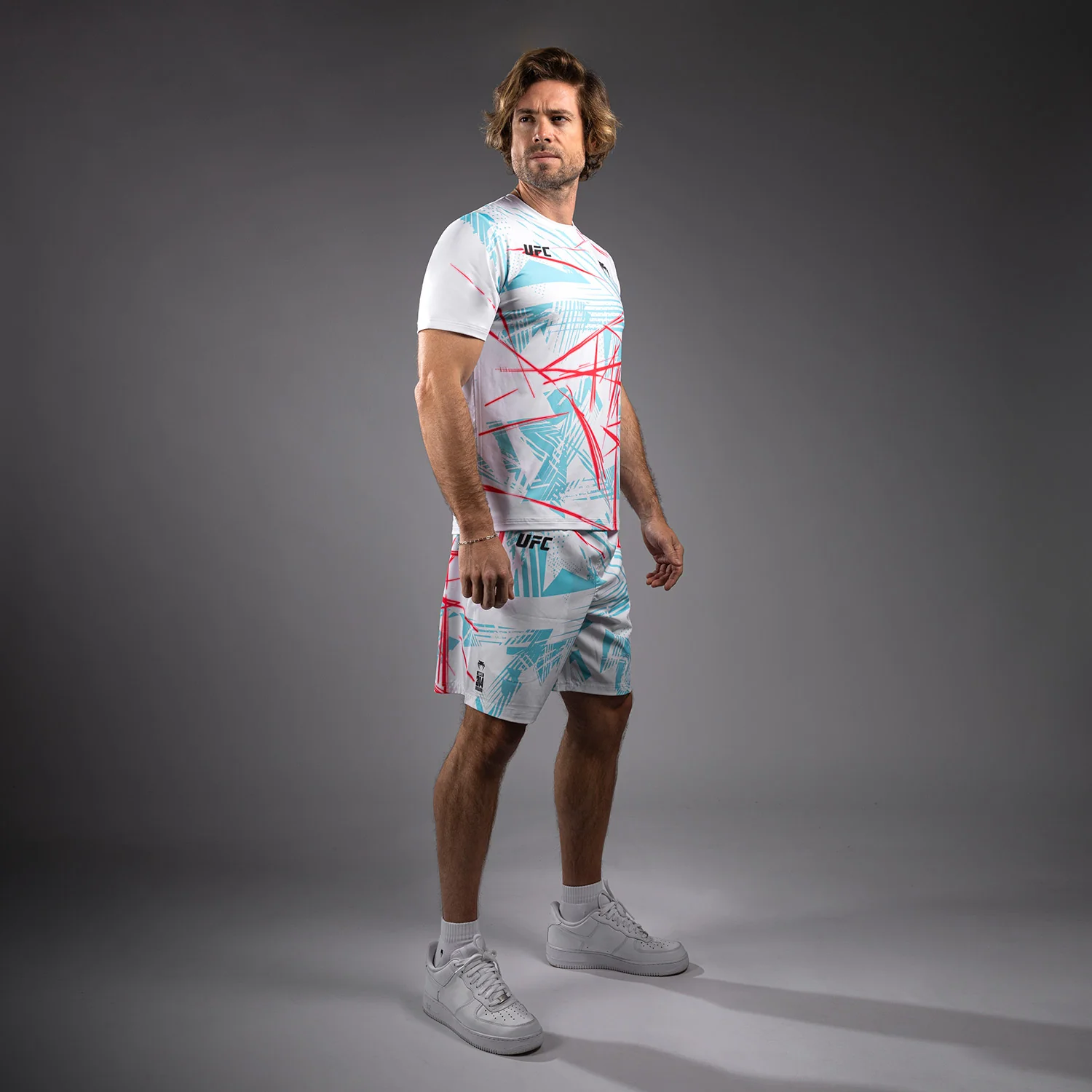 UFC Fusion By Venum Miami Edition Fight Week Men’s Dry-Tech T-Shirt - White - Image 4