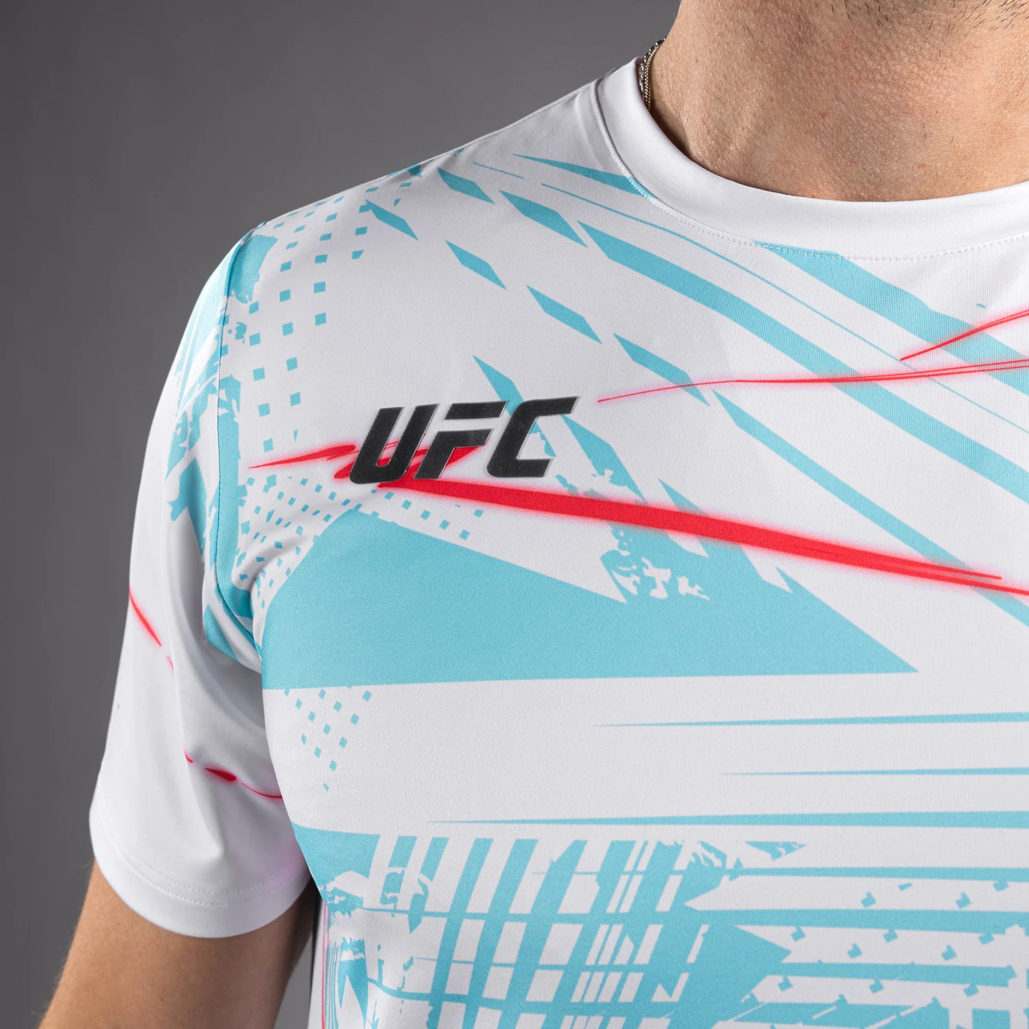 UFC Fusion By Venum Miami Edition Fight Week Men’s Dry-Tech T-Shirt - White - Image 5