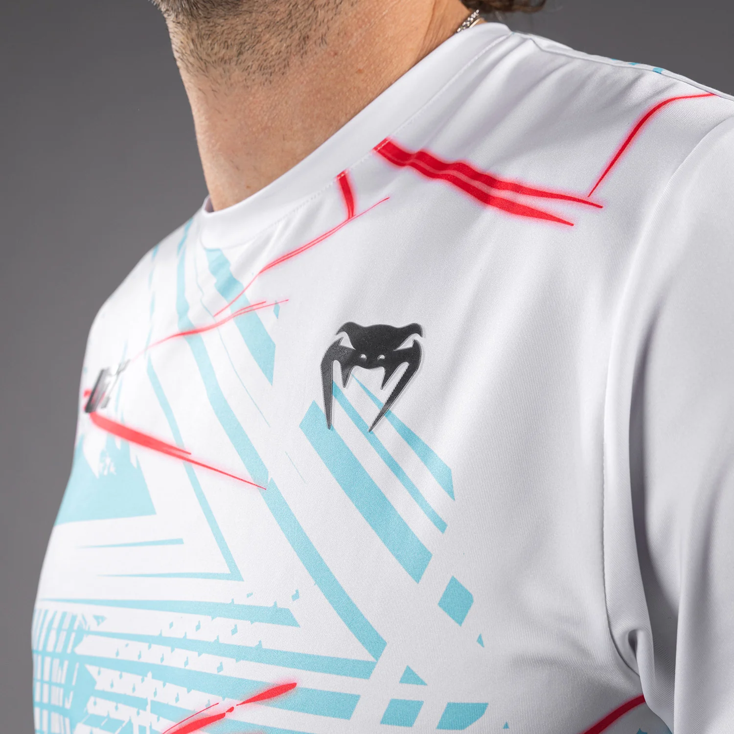 UFC Fusion By Venum Miami Edition Fight Week Men’s Dry-Tech T-Shirt - White - Image 6