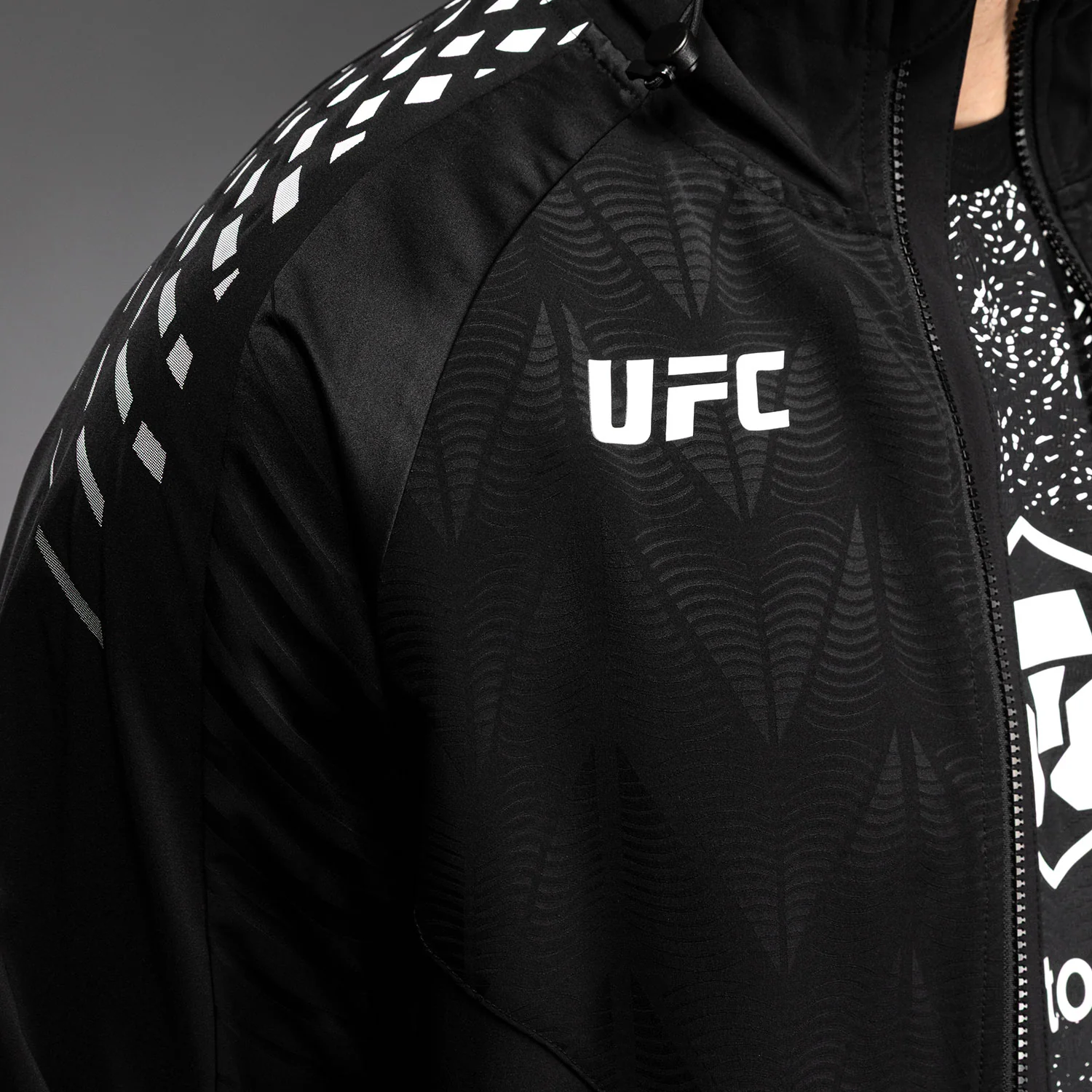 Men’s UFC Zenith by Venum Black Authentic Fight Night Walkout Hoodie - Image 6