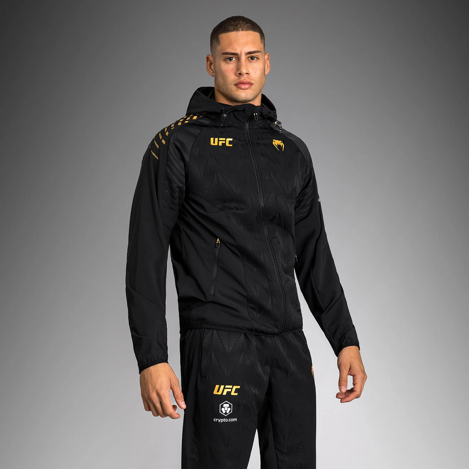 Men’s UFC Zenith by Venum Champion Authentic Fight Night Walkout Hoodie Personalized - Image 4