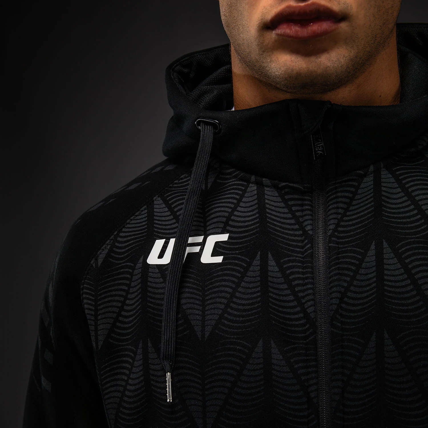 Men’s UFC Zenith by Venum Replica Black Zip Hoodie - Image 5
