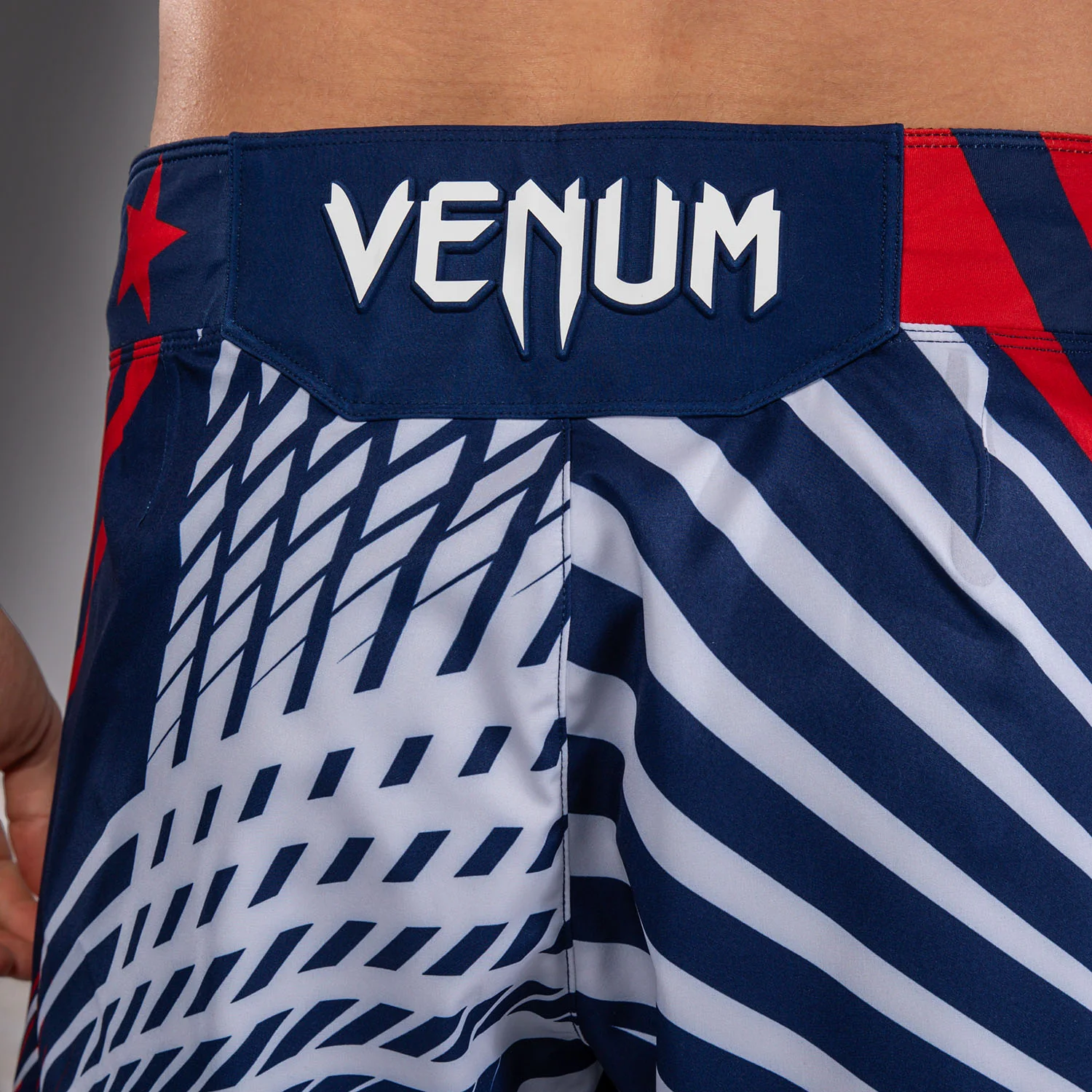 Men's Official UFC Freedom 250 by Venum Blue Authentic Fight Night Short Fit Fight Short - Image 7
