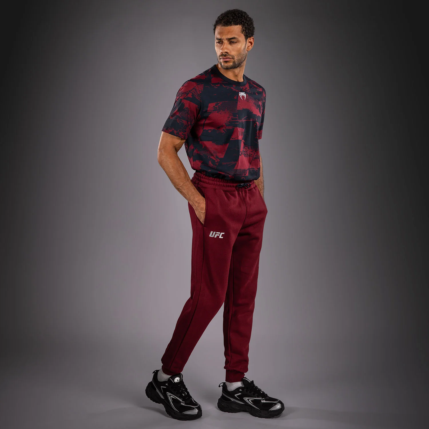 Men's UFC Zenith by Venum Burgundy Authentic Fight Week Pant - Image 6