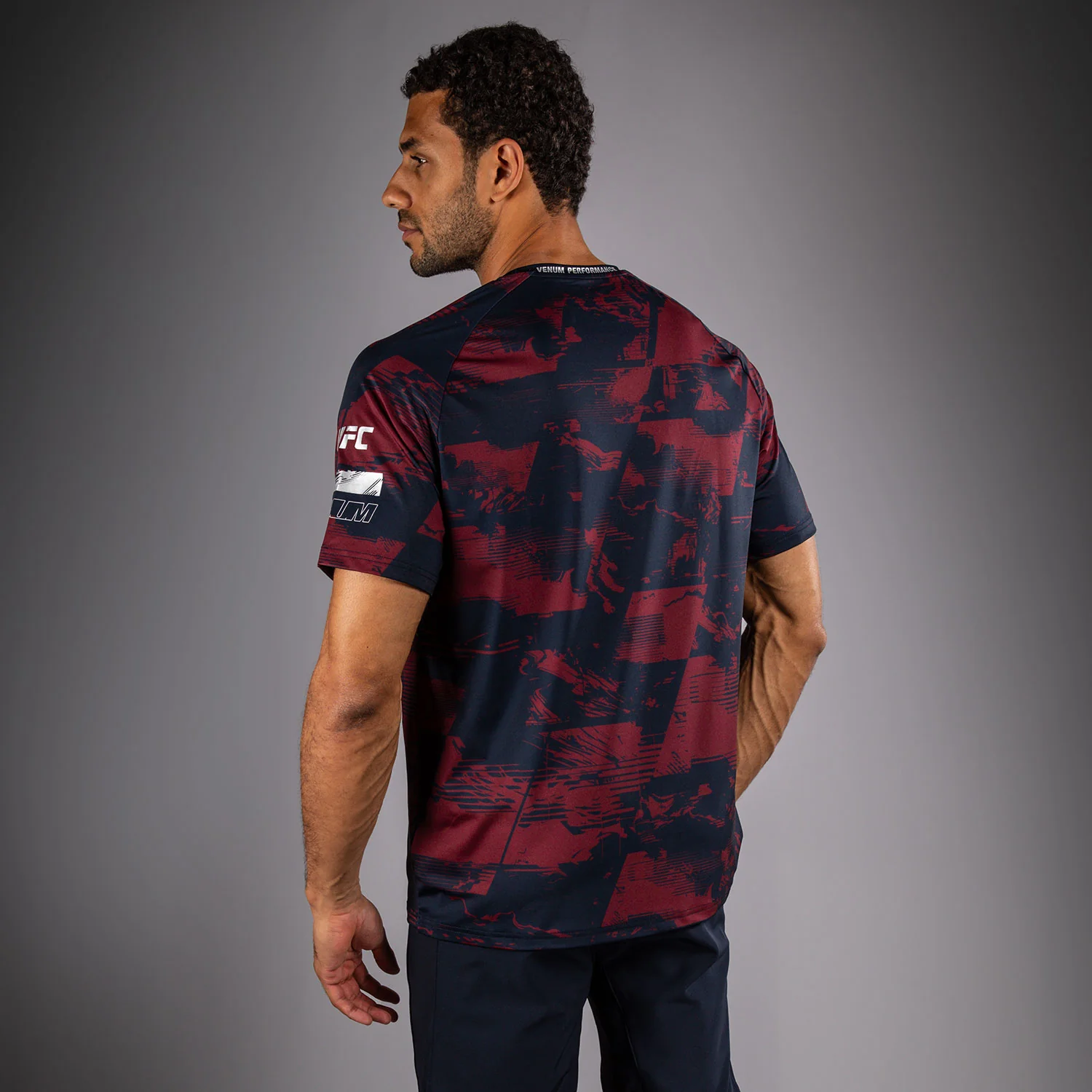 Men's UFC Zenith by Venum Burgundy Authentic Fight Week Performance Short Sleeve T-Shirt - Image 3