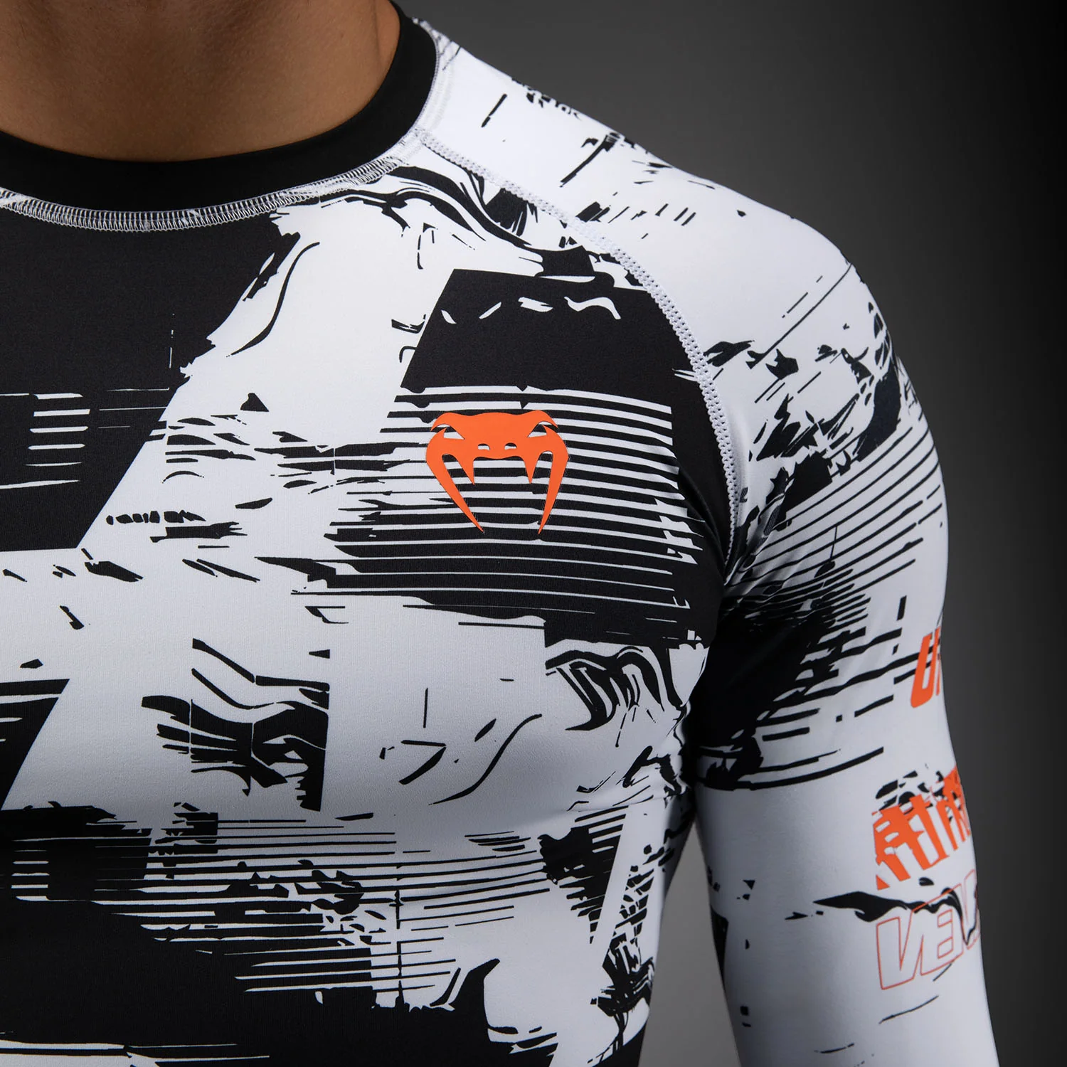 Men's UFC Zenith by Venum White Authentic Fight Week Performance Long Sleeve Rashguard - Image 8