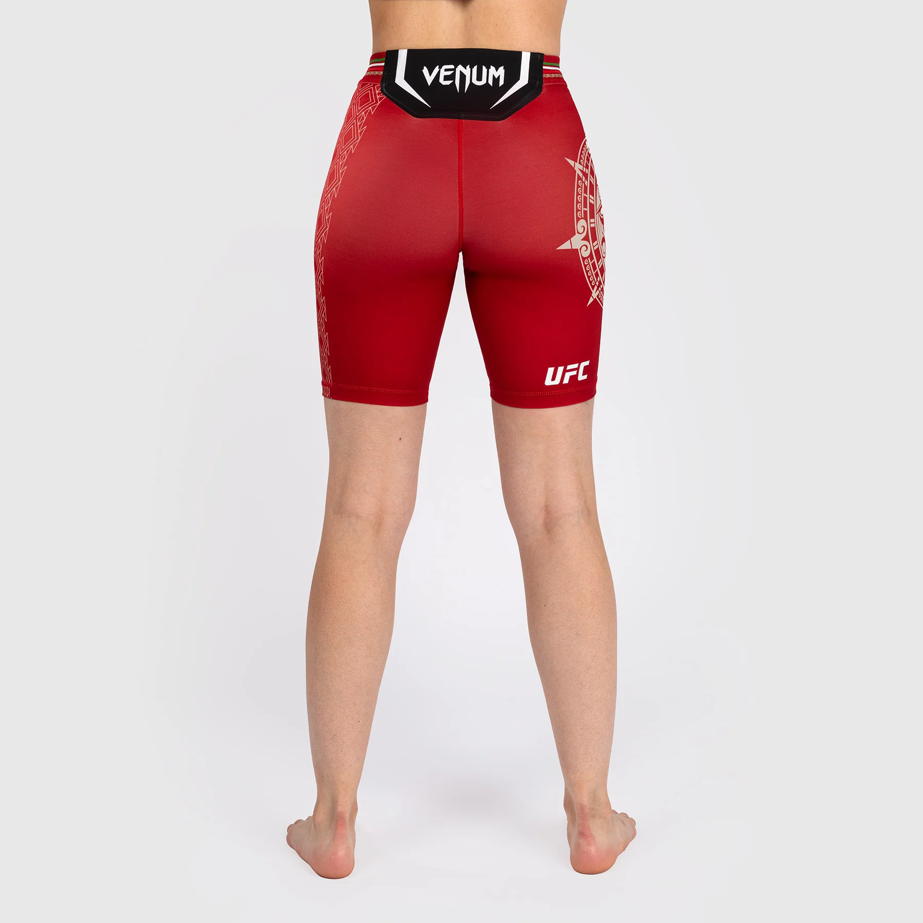 Noche UFC by Venum Authentic Fight Night Women’s Vale Tudo Short - Long Fit - Red - Image 2