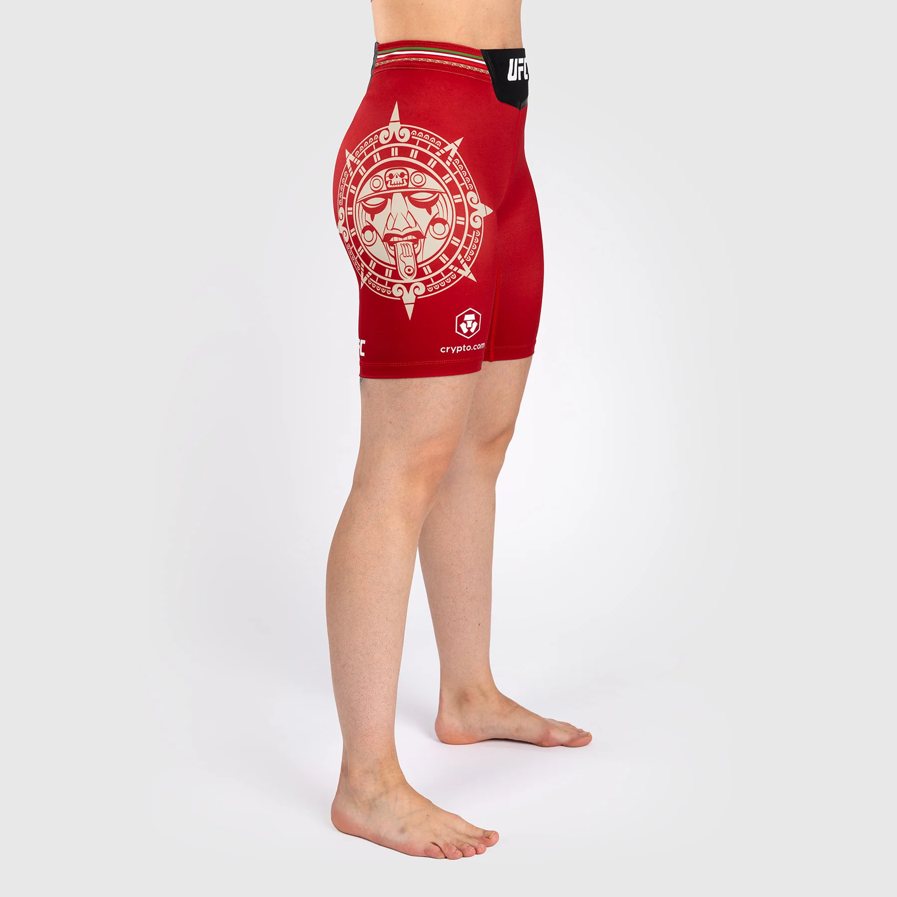 Noche UFC by Venum Authentic Fight Night Women’s Vale Tudo Short - Long Fit - Red - Image 3