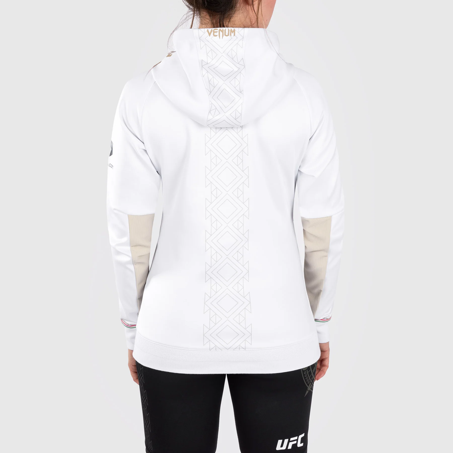 Noche UFC By Venum Authentic Fight Night Women’s Walkout Hoodie - White - Image 4