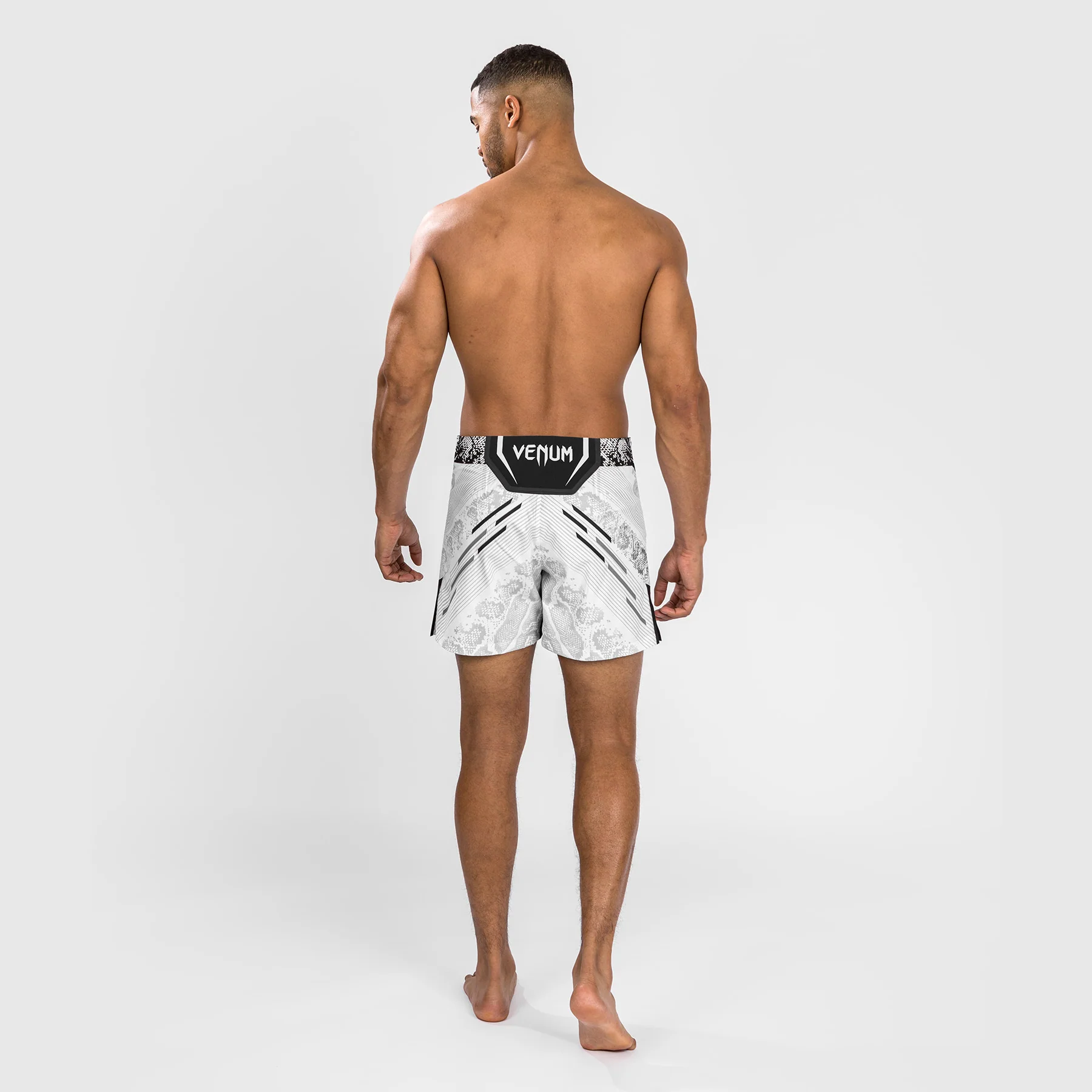 UFC Adrenaline by Venum Personalized Authentic Fight Night Men's Fight Short - Short Fit - White - Image 4
