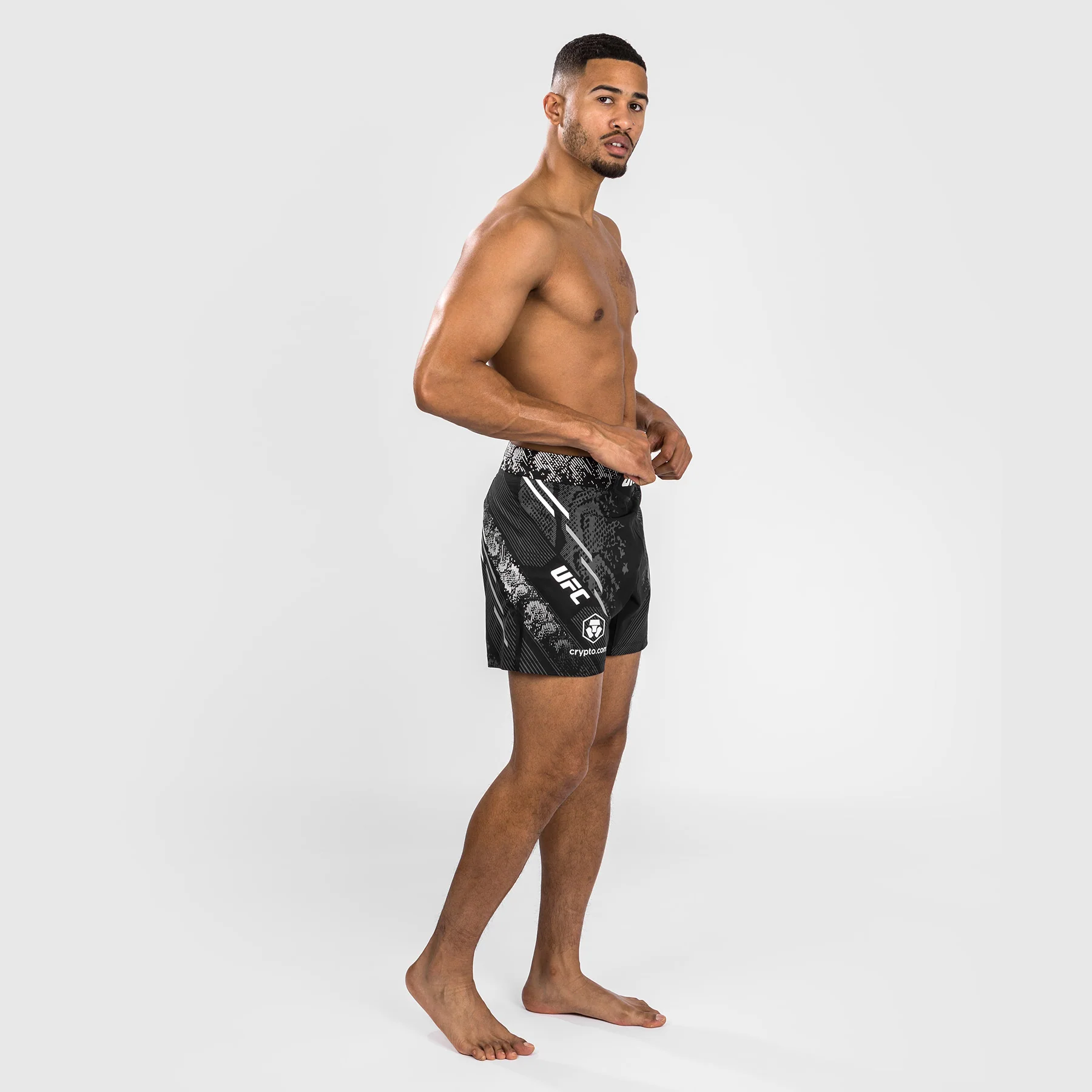 UFC Adrenaline by Venum Personalized Authentic Fight Night Men's Fight Short - Short Fit - Black - Image 3