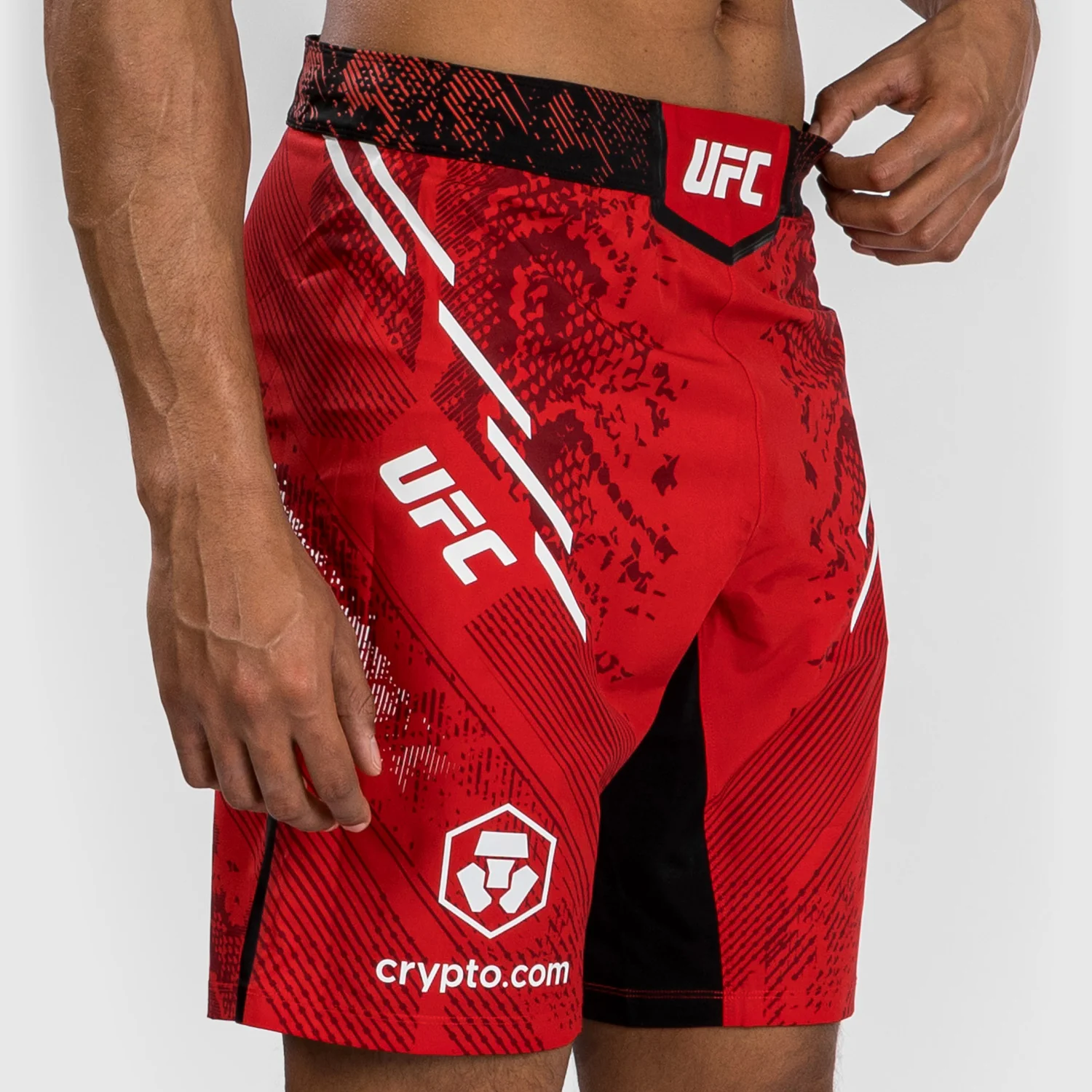 UFC Adrenaline by Venum Personalized Authentic Fight Night Men's Fight Short - Long Fit - Red - Image 5