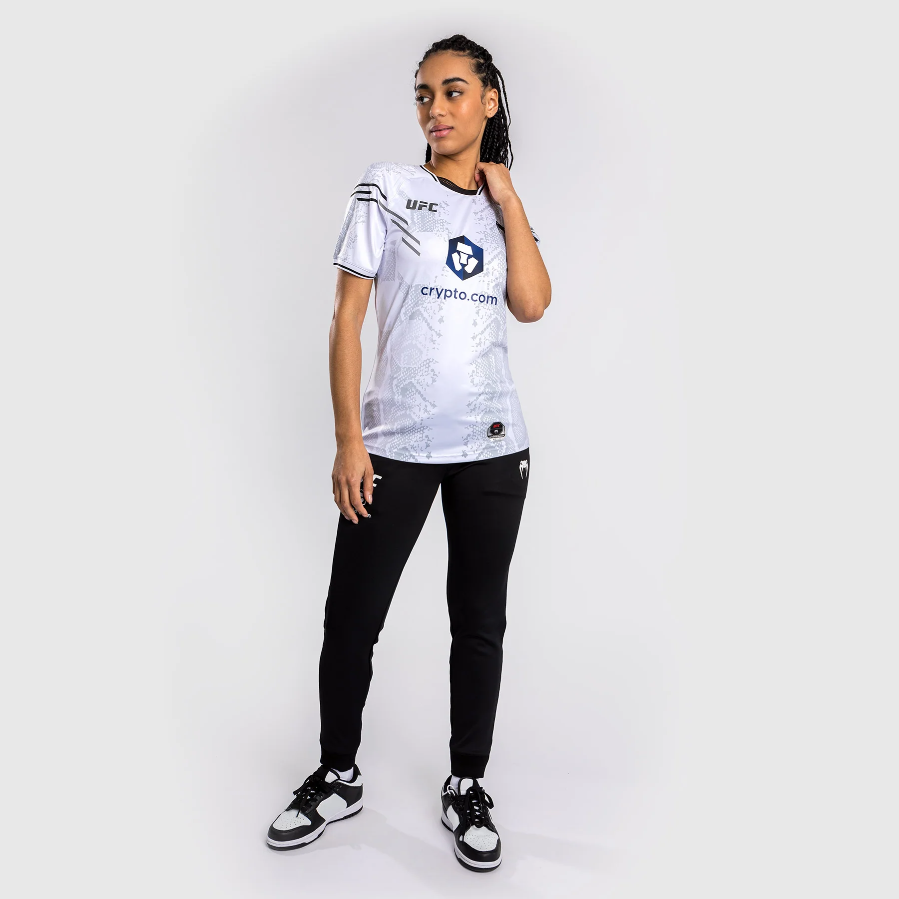 UFC Adrenaline by Venum Personalized Authentic Fight Night Women's Walkout Jersey - White - Image 2
