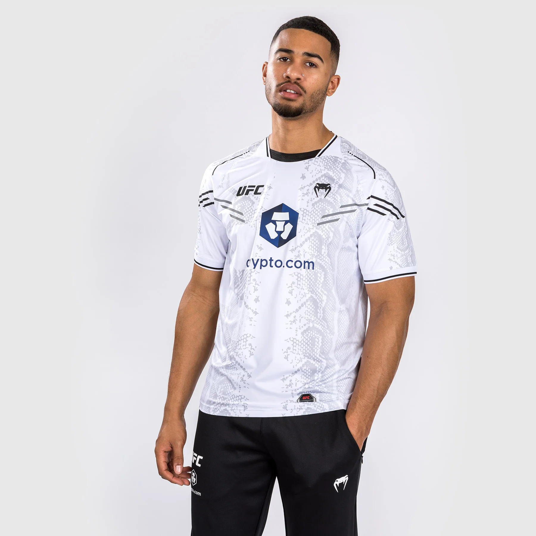 UFC Adrenaline by Venum Personalized Authentic Fight Night Men's Walkout Jersey - White - Image 2