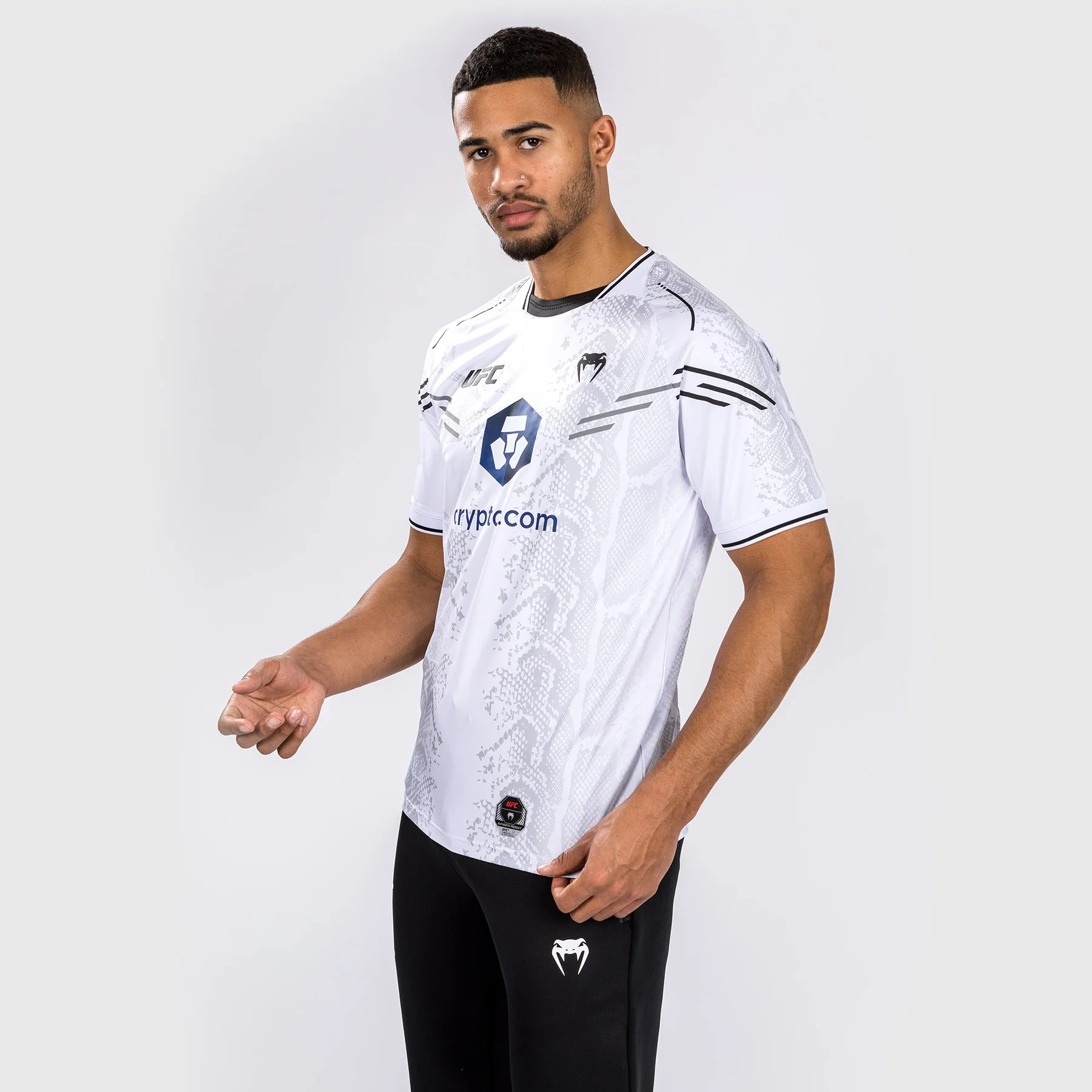 UFC Adrenaline by Venum Personalized Authentic Fight Night Men's Walkout Jersey - White - Image 3