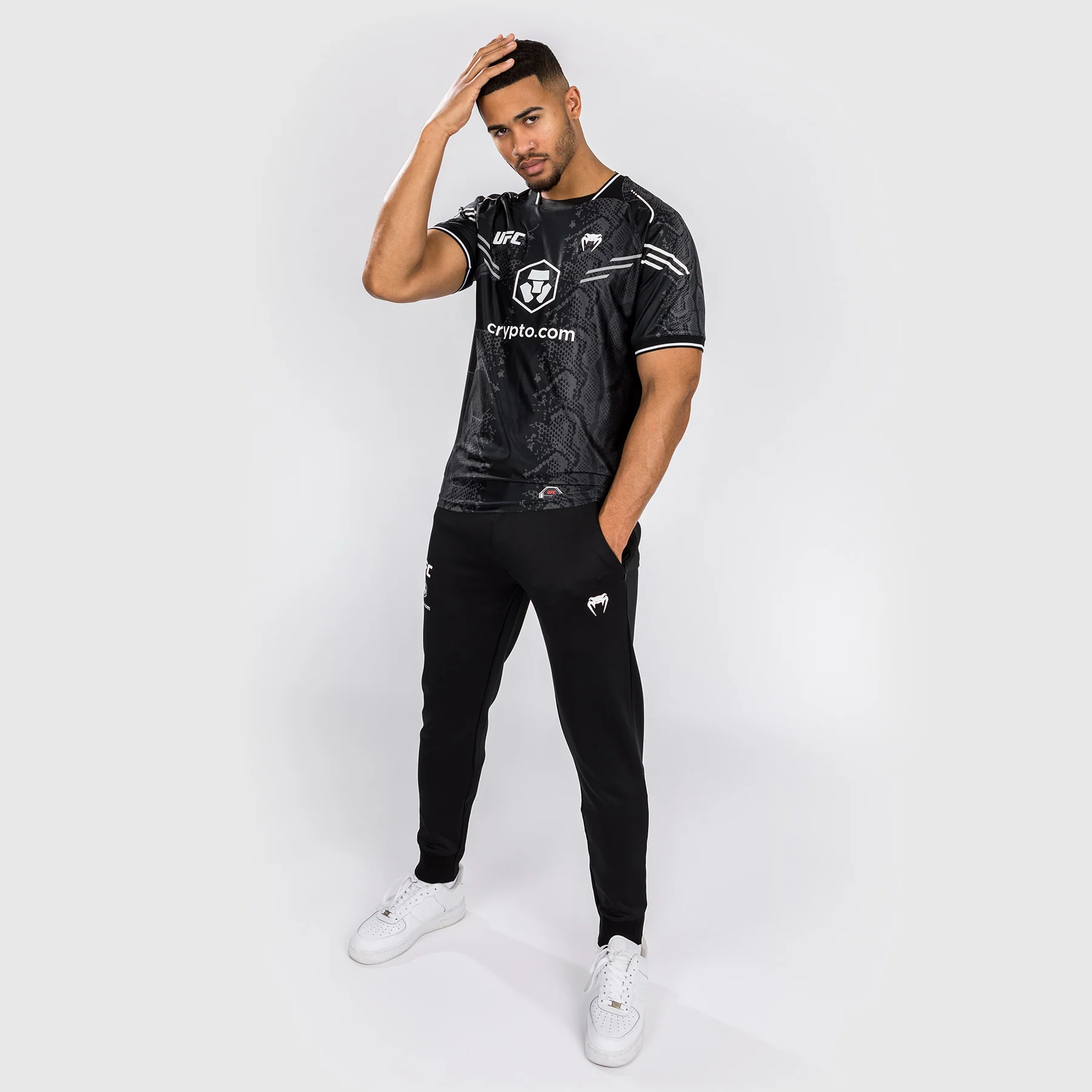 UFC Adrenaline by Venum Personalized Authentic Fight Night Men's Walkout Jersey - Black - Image 5