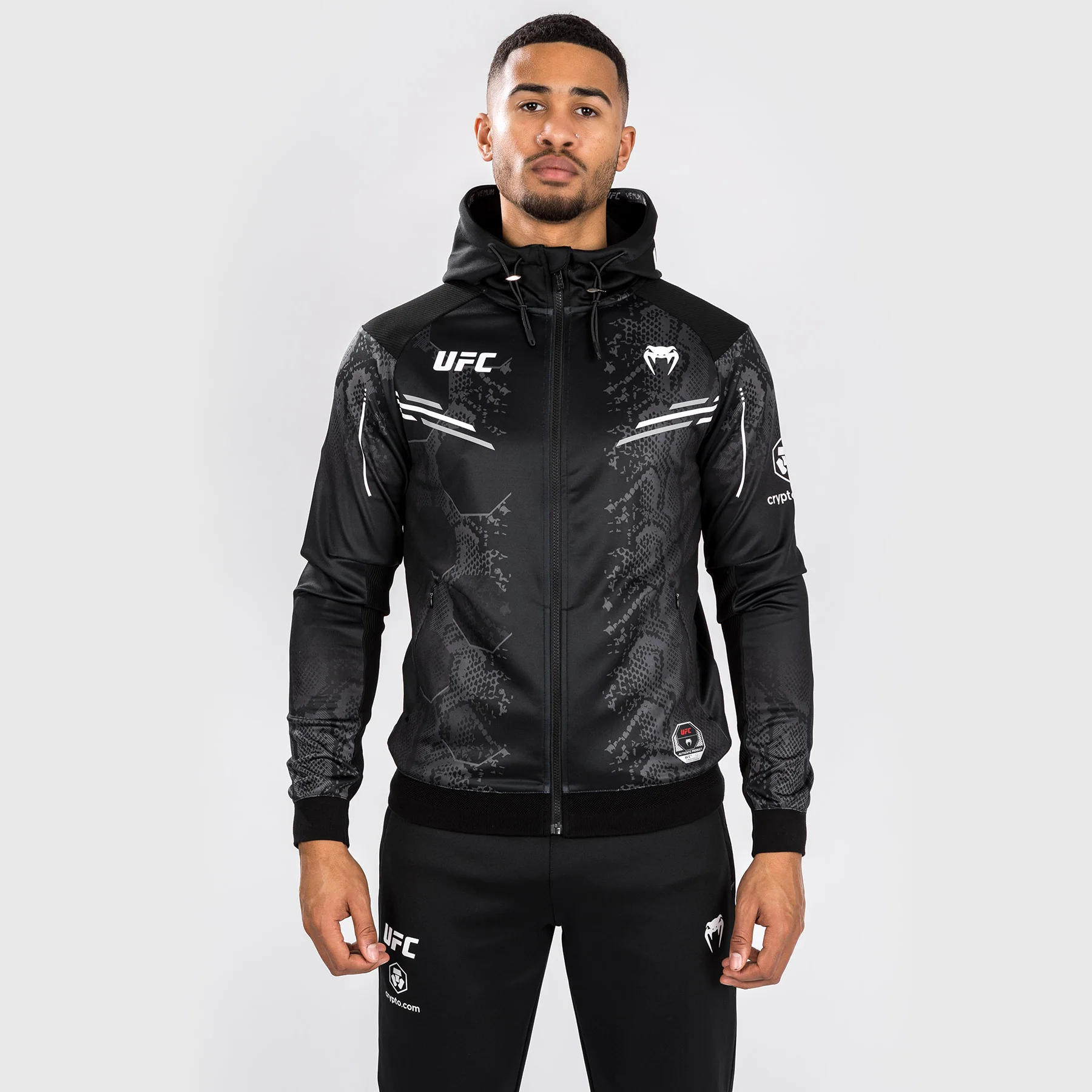 UFC Adrenaline by Venum Authentic Fight Night Men’s Walkout Hoodie - Black