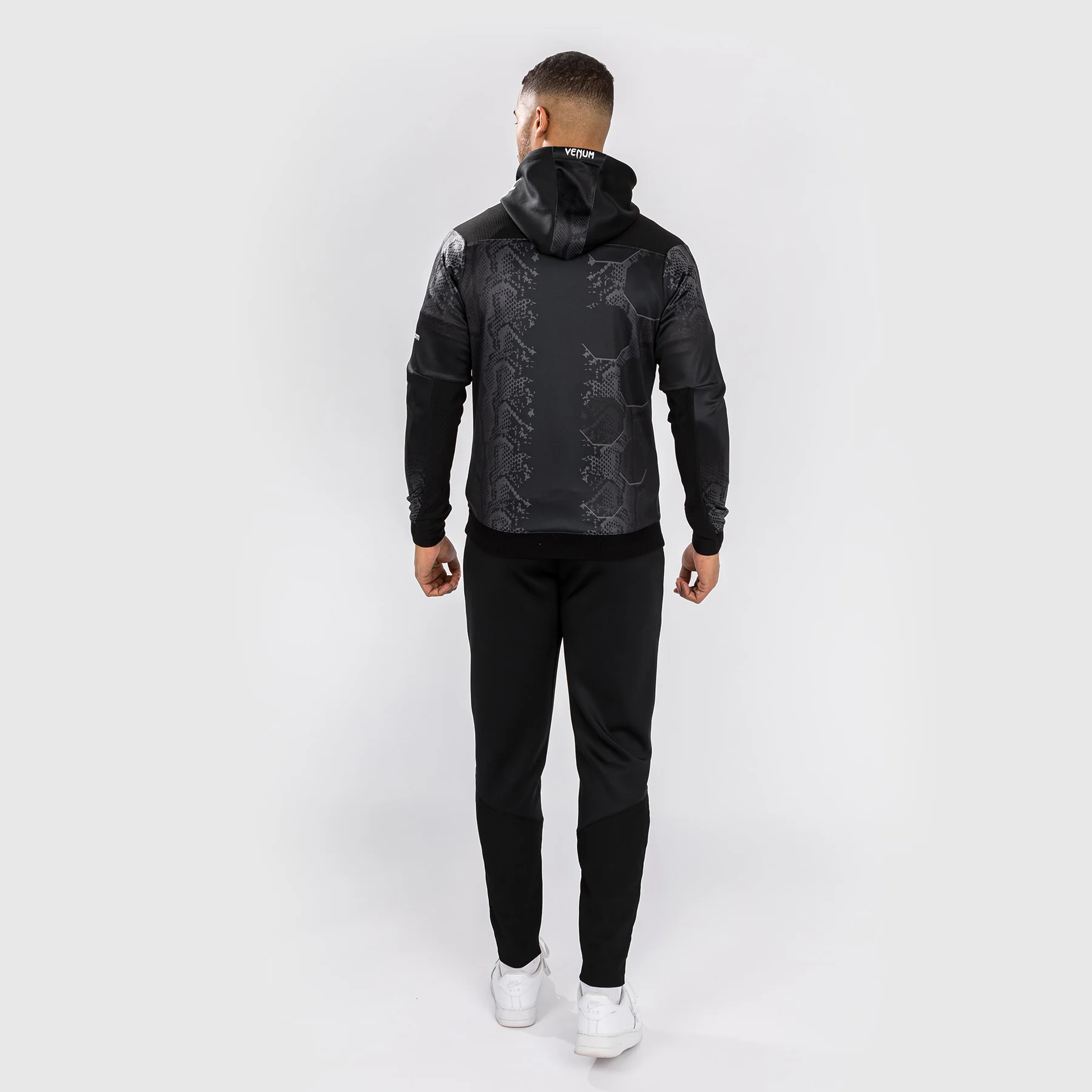 UFC Adrenaline by Venum Authentic Fight Night Men’s Walkout Hoodie - Black - Image 8