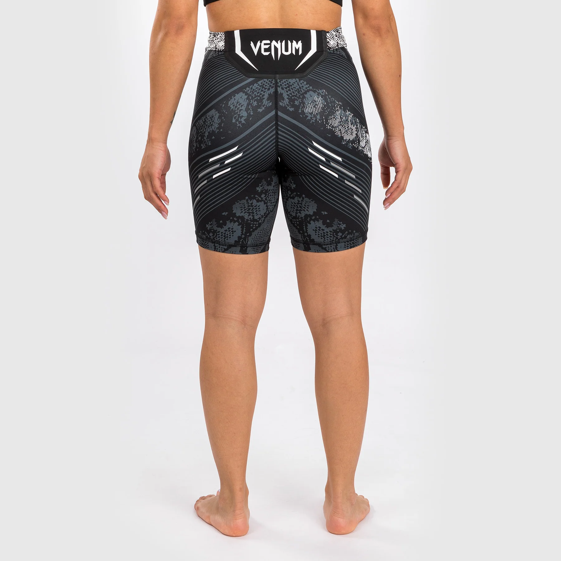 UFC Adrenaline by Venum Authentic Fight Night Women’s Vale Tudo Short - Long Fit - Black - Image 2