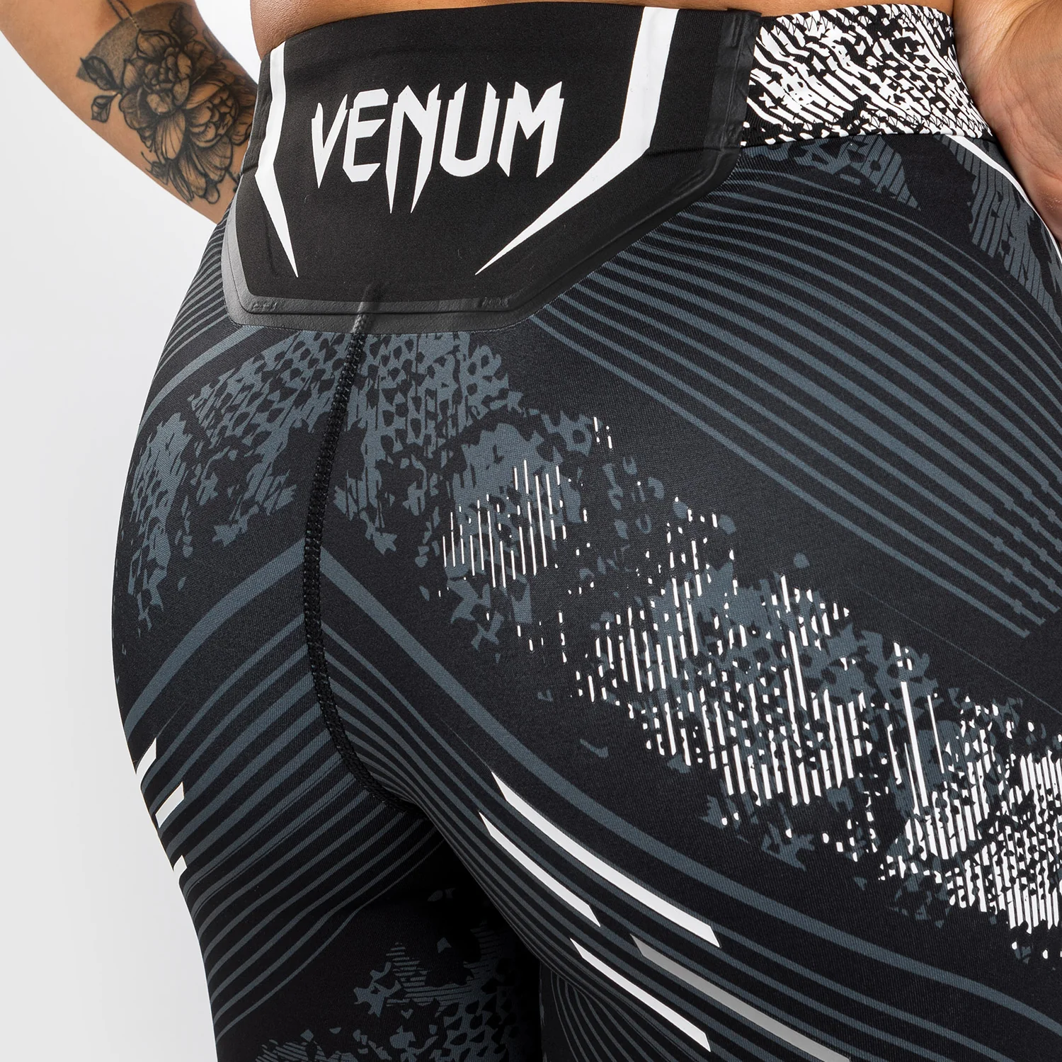 UFC Adrenaline by Venum Authentic Fight Night Women’s Vale Tudo Short - Long Fit - Black - Image 7
