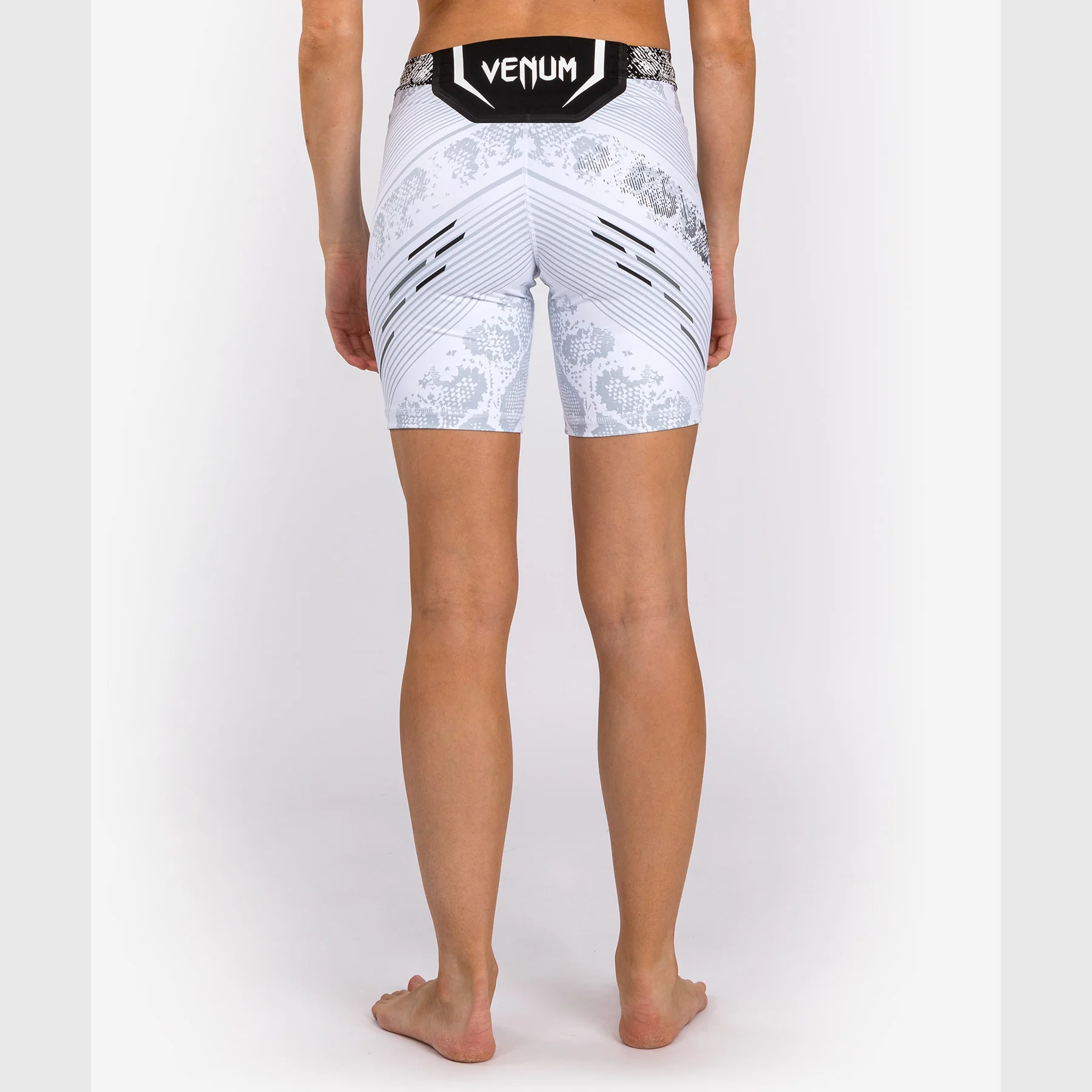 UFC Adrenaline by Venum Authentic Fight Night Women’s Vale Tudo Short - Long Fit - White - Image 2