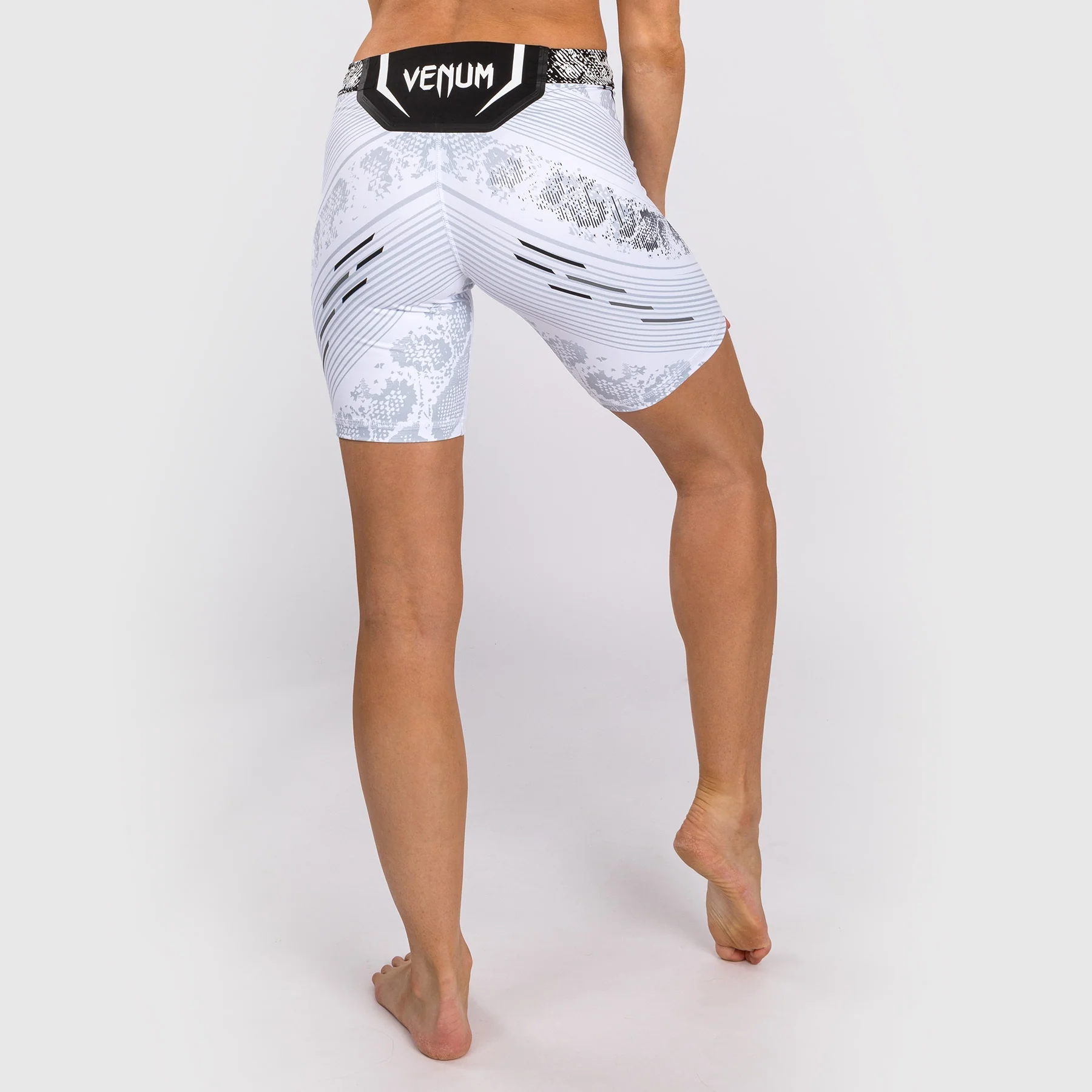 UFC Adrenaline by Venum Authentic Fight Night Women’s Vale Tudo Short - Long Fit - White - Image 6