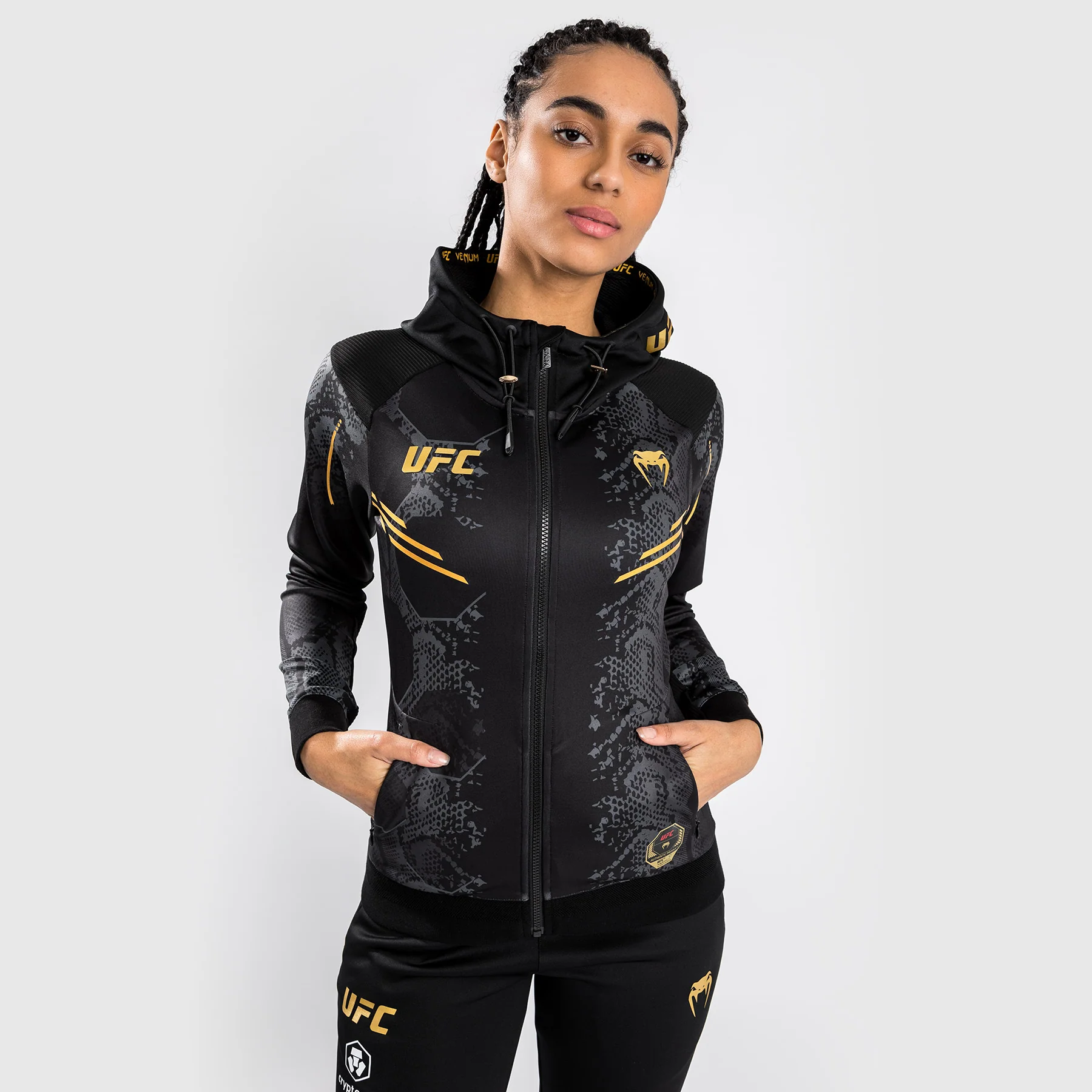 UFC Adrenaline by Venum Authentic Fight Night  Women’s Walkout Hoodie - Champion - Image 5