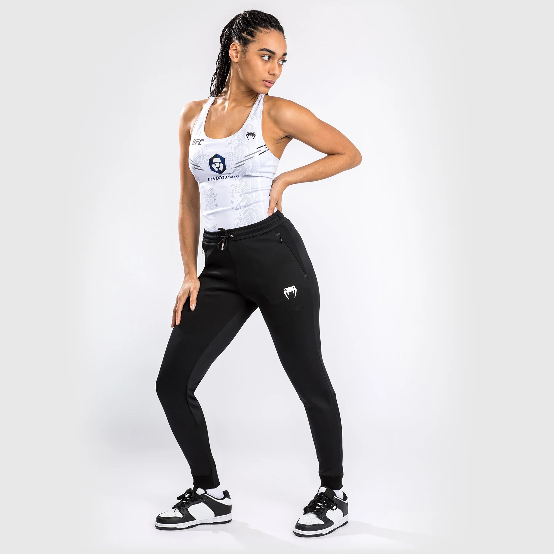 UFC Adrenaline by Venum Authentic Fight Night Women’s Walkout Pant - Black - Image 5