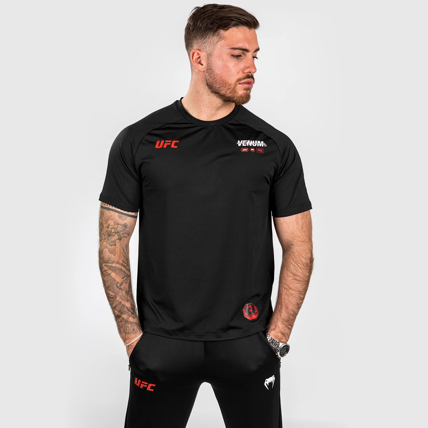 UFC Adrenaline by Venum Fight Week Men’s Dry-tech T-shirt - Black - Image 4