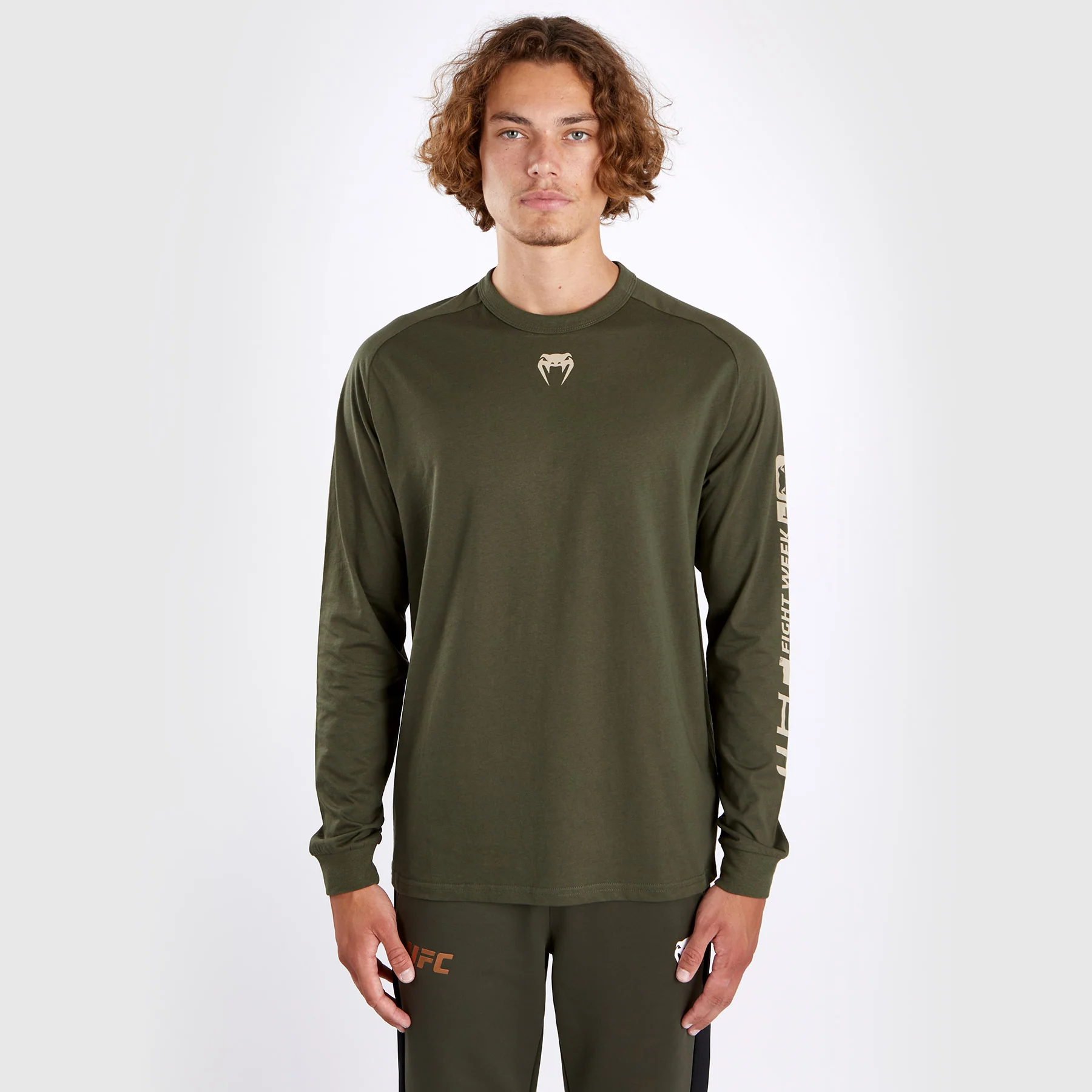 UFC Adrenaline by Venum Fight Week Men’s Long-sleeve T-shirt - Khaki