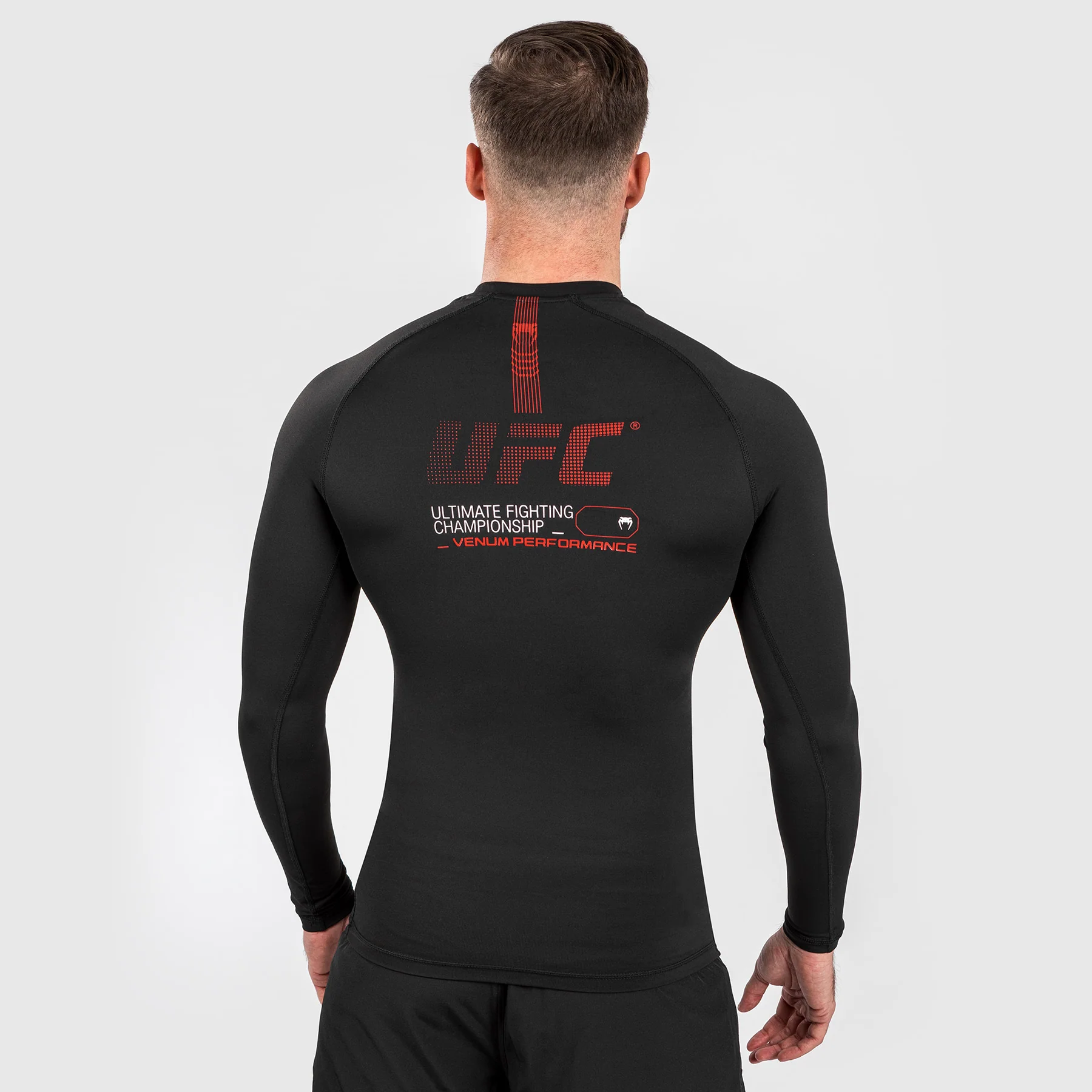 UFC Adrenaline by Venum Fight Week Men’s Performance Long-sleeve Rashguard - Black - Image 2