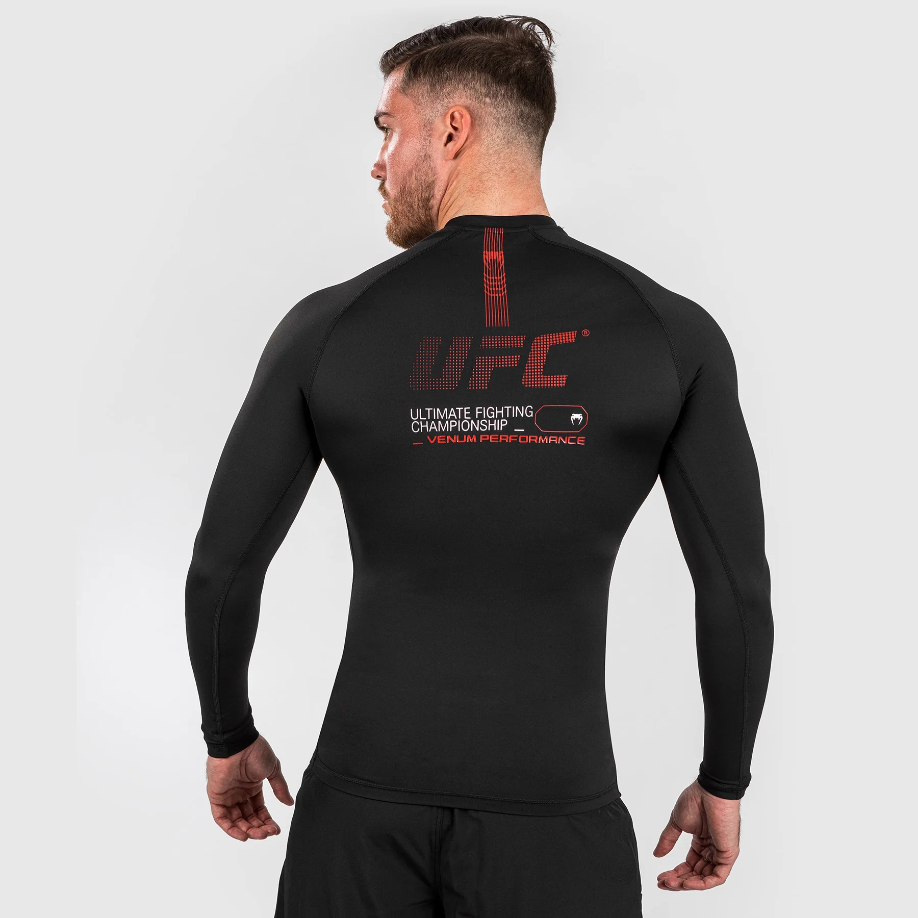 UFC Adrenaline by Venum Fight Week Men’s Performance Long-sleeve Rashguard - Black - Image 4