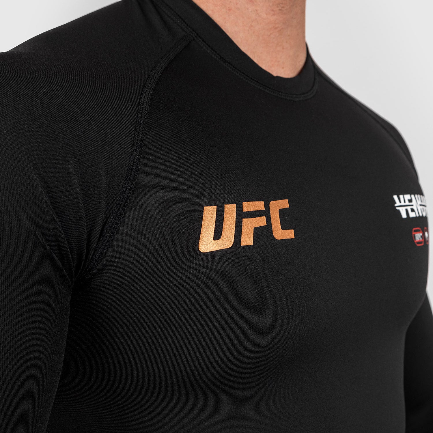 UFC Adrenaline by Venum Fight Week Men’s Performance Long-sleeve Rashguard - Black - Image 6