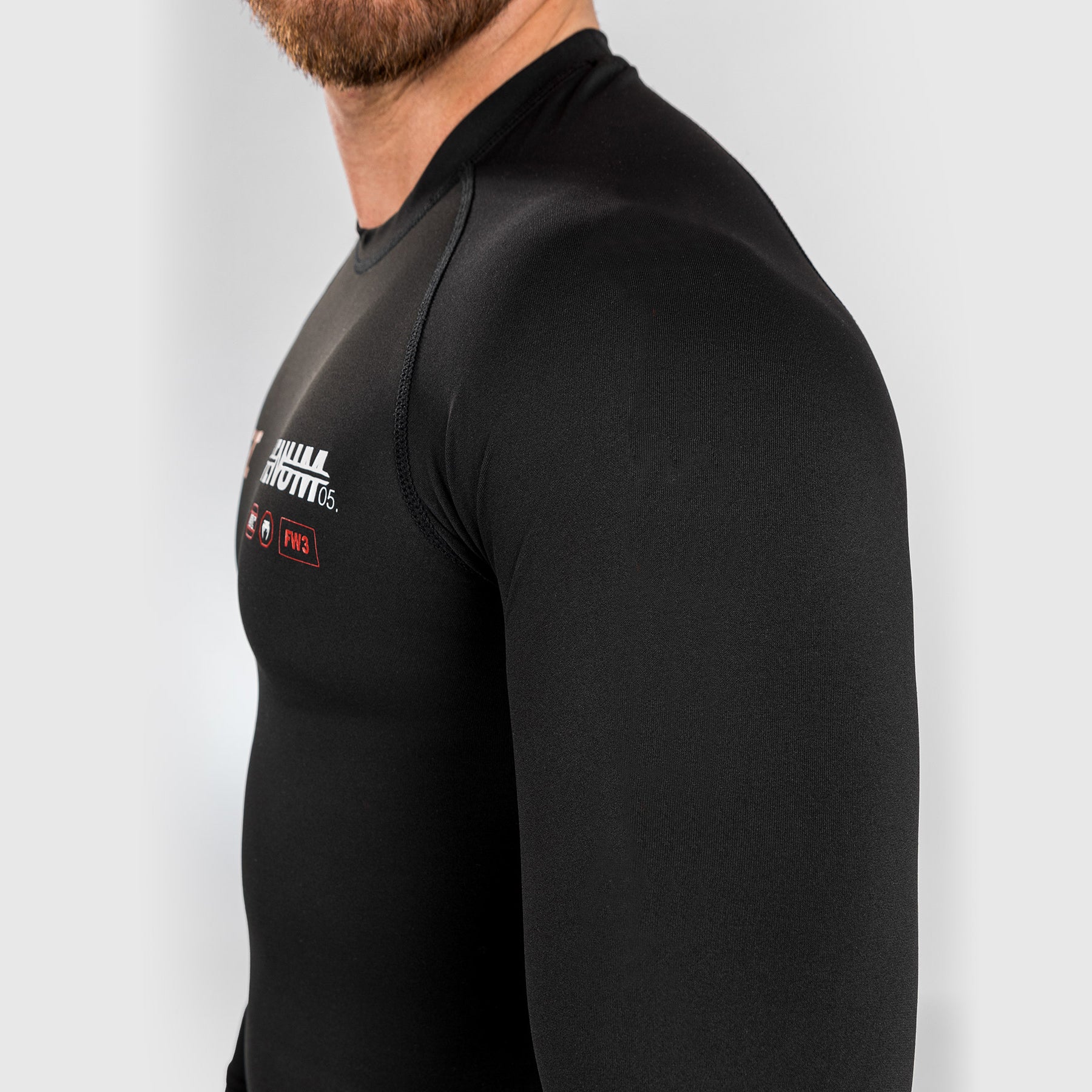UFC Adrenaline by Venum Fight Week Men’s Performance Long-sleeve Rashguard - Black - Image 8