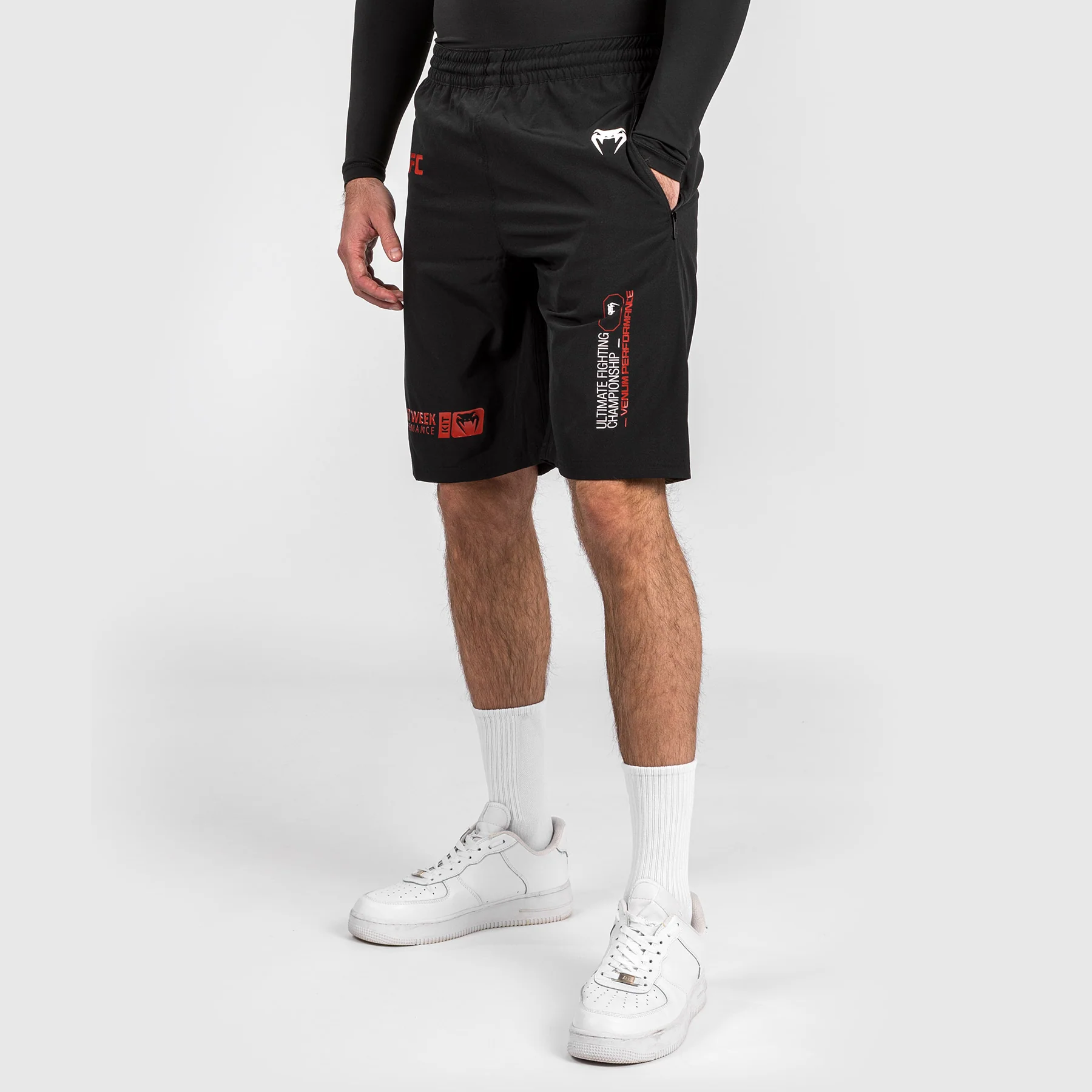 UFC Adrenaline by Venum Fight Week Men’s Performance Shorts - Black - Image 3