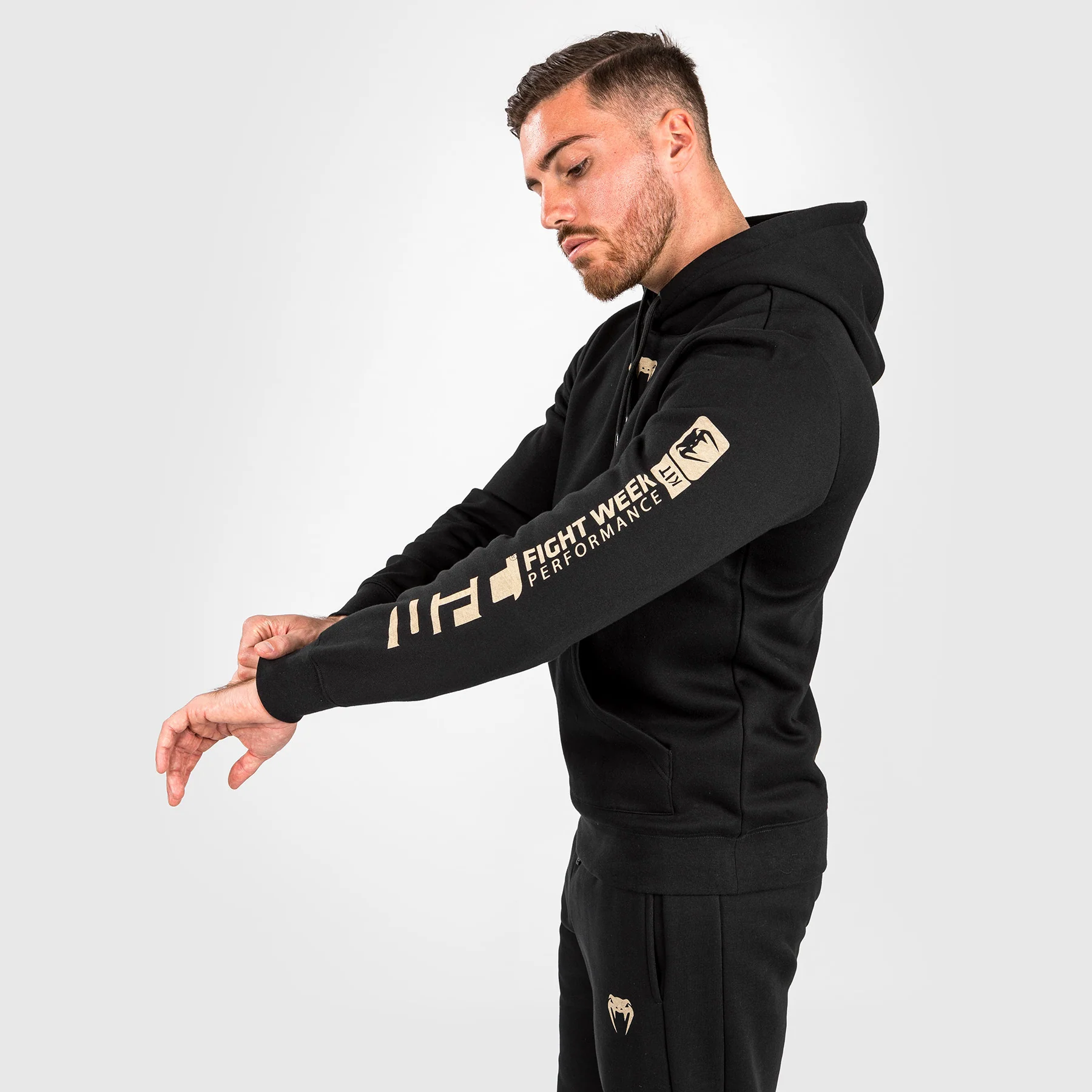UFC Adrenaline by Venum Fight Week Men’s Pullover Hoodie - Black - Image 6