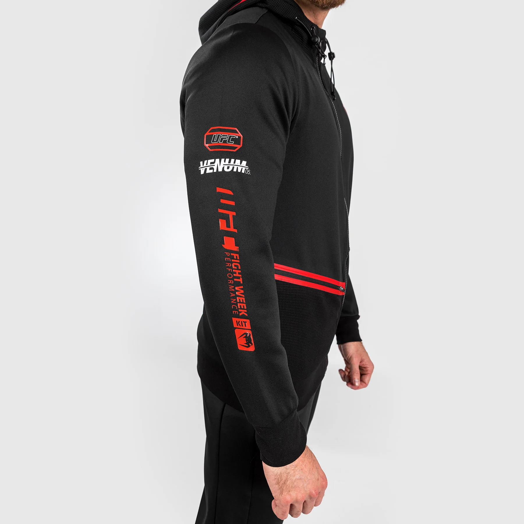 UFC Adrenaline by Venum Fight Week Men’s Zip Hoodie - Black - Image 10