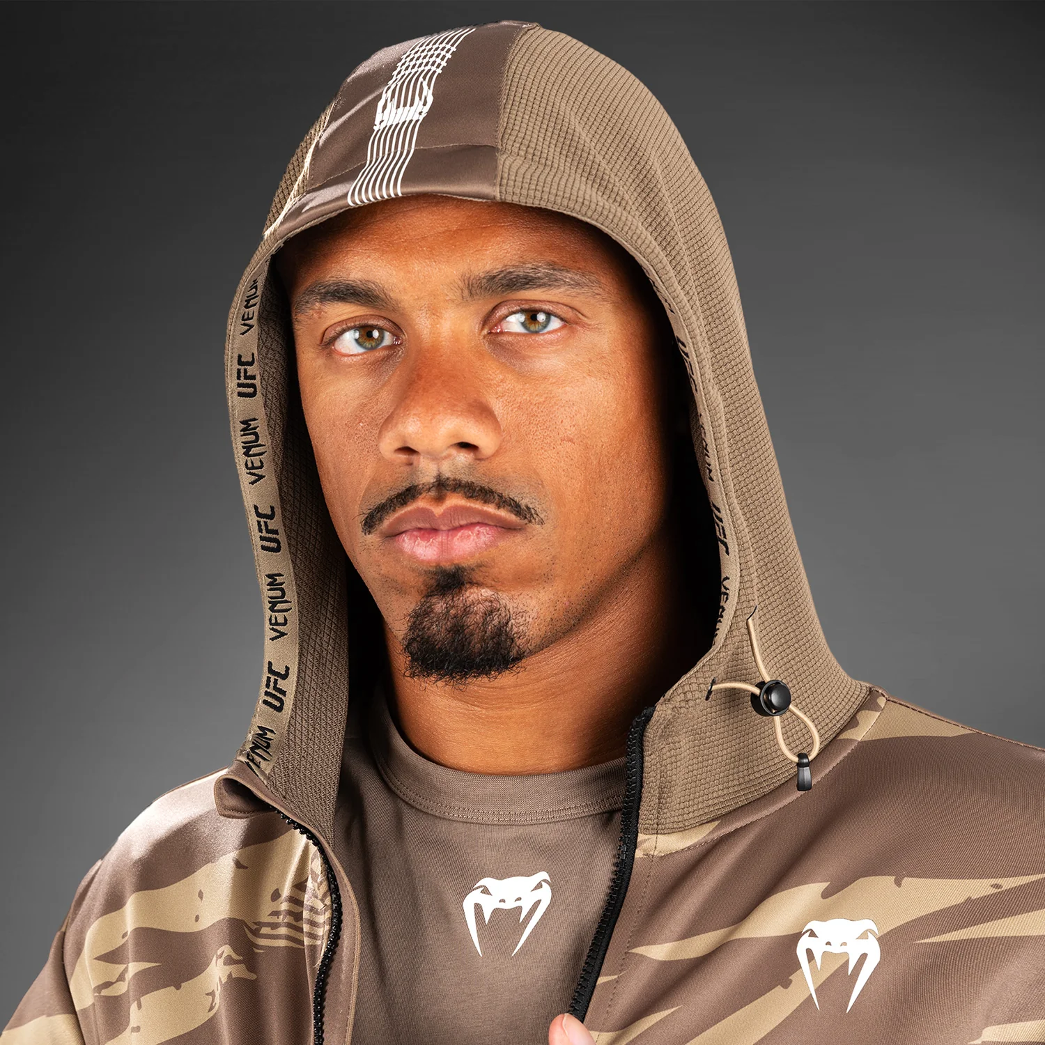 UFC Adrenaline by Venum Fight Week Men’s zip Hoodie - Desert Camo - Image 4