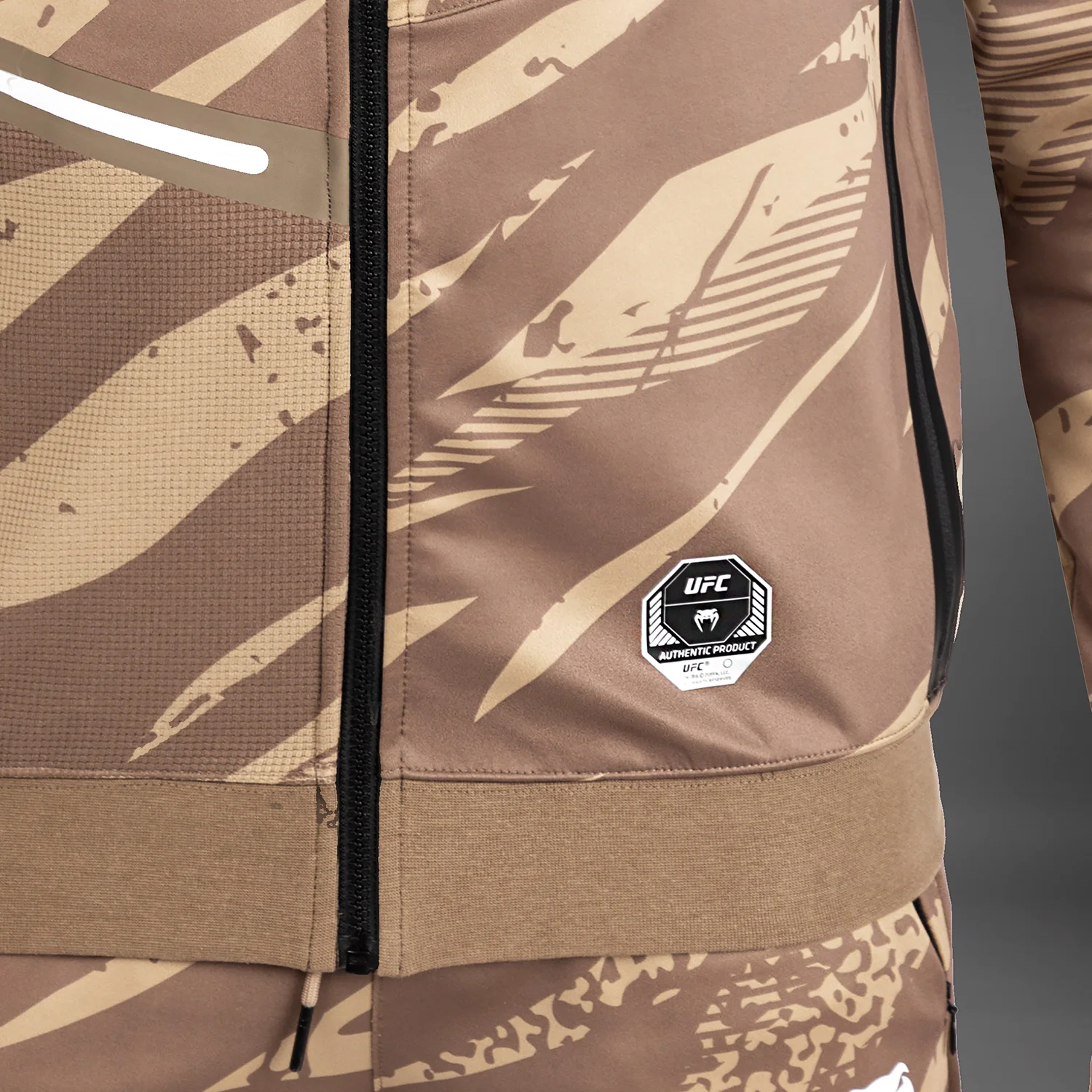 UFC Adrenaline by Venum Fight Week Men’s zip Hoodie - Desert Camo - Image 7