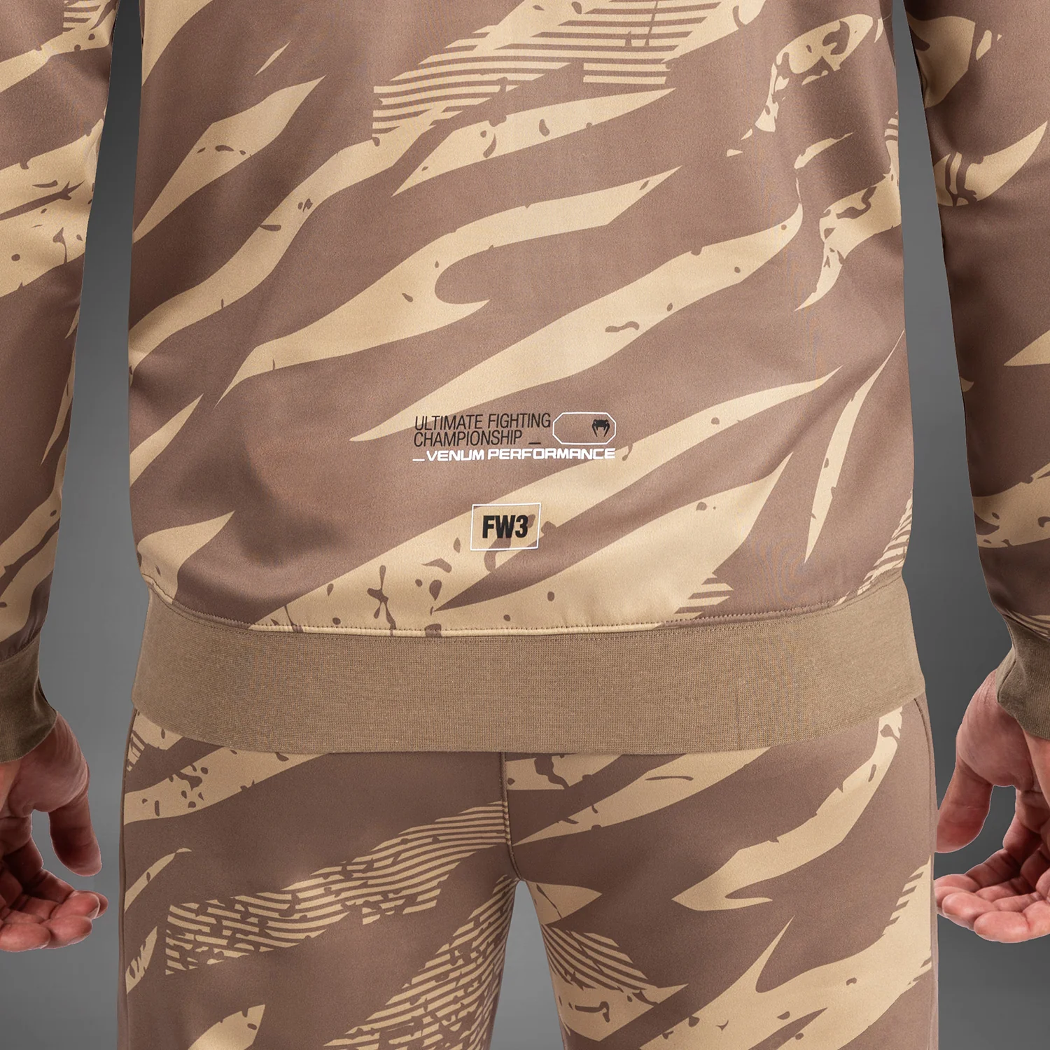 UFC Adrenaline by Venum Fight Week Men’s zip Hoodie - Desert Camo - Image 8