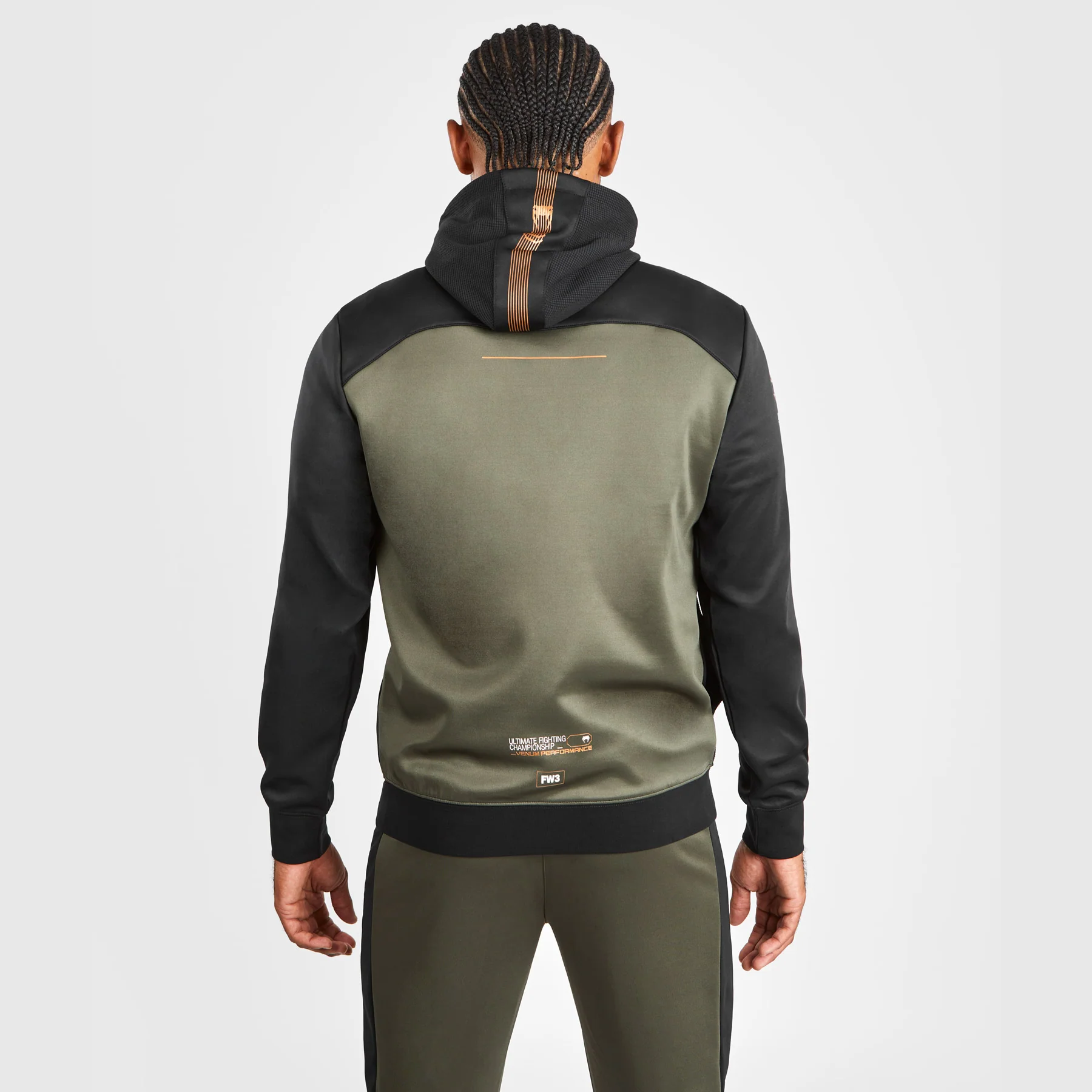 UFC Adrenaline by Venum Fight Week Men’s Zip Hoodie - Khaki/Bronze - Image 3