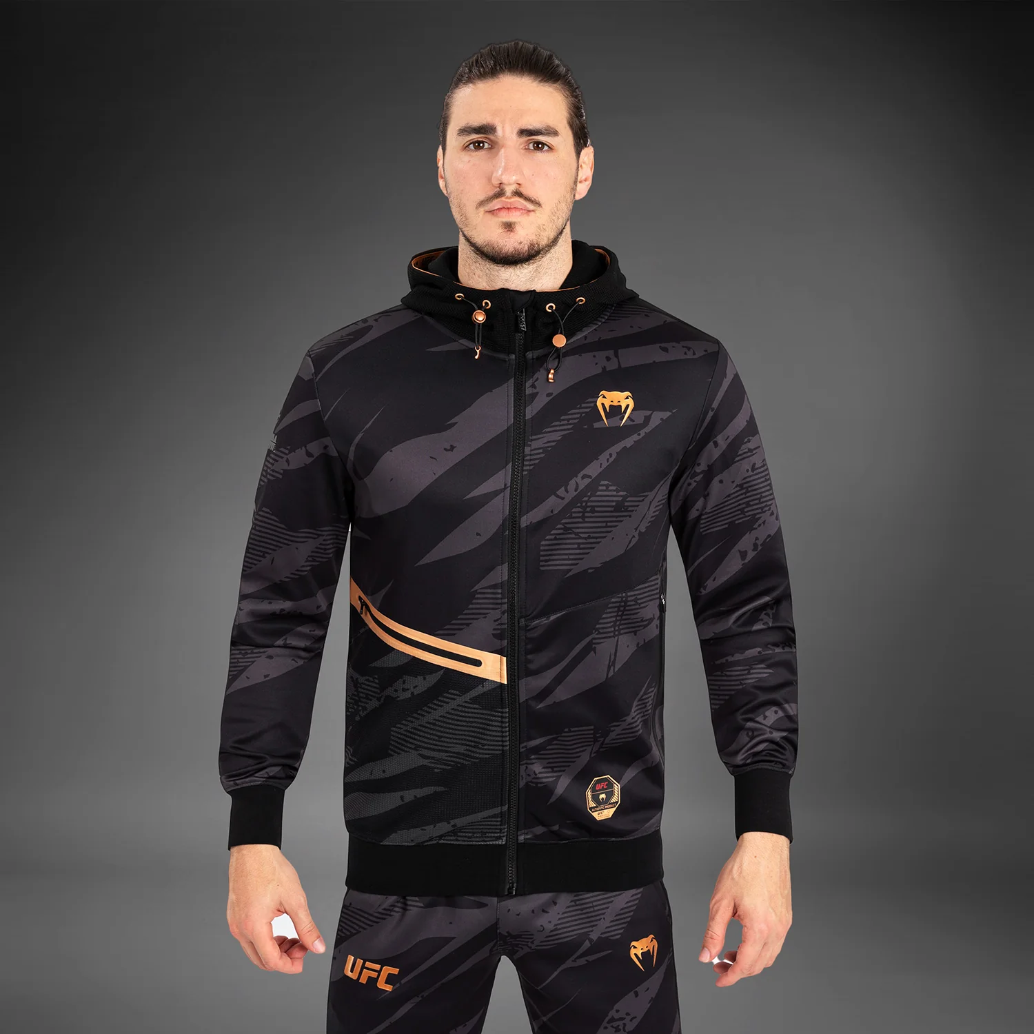 UFC Adrenaline by Venum Fight Week Men’s zip Hoodie - Urban Camo - Image 9